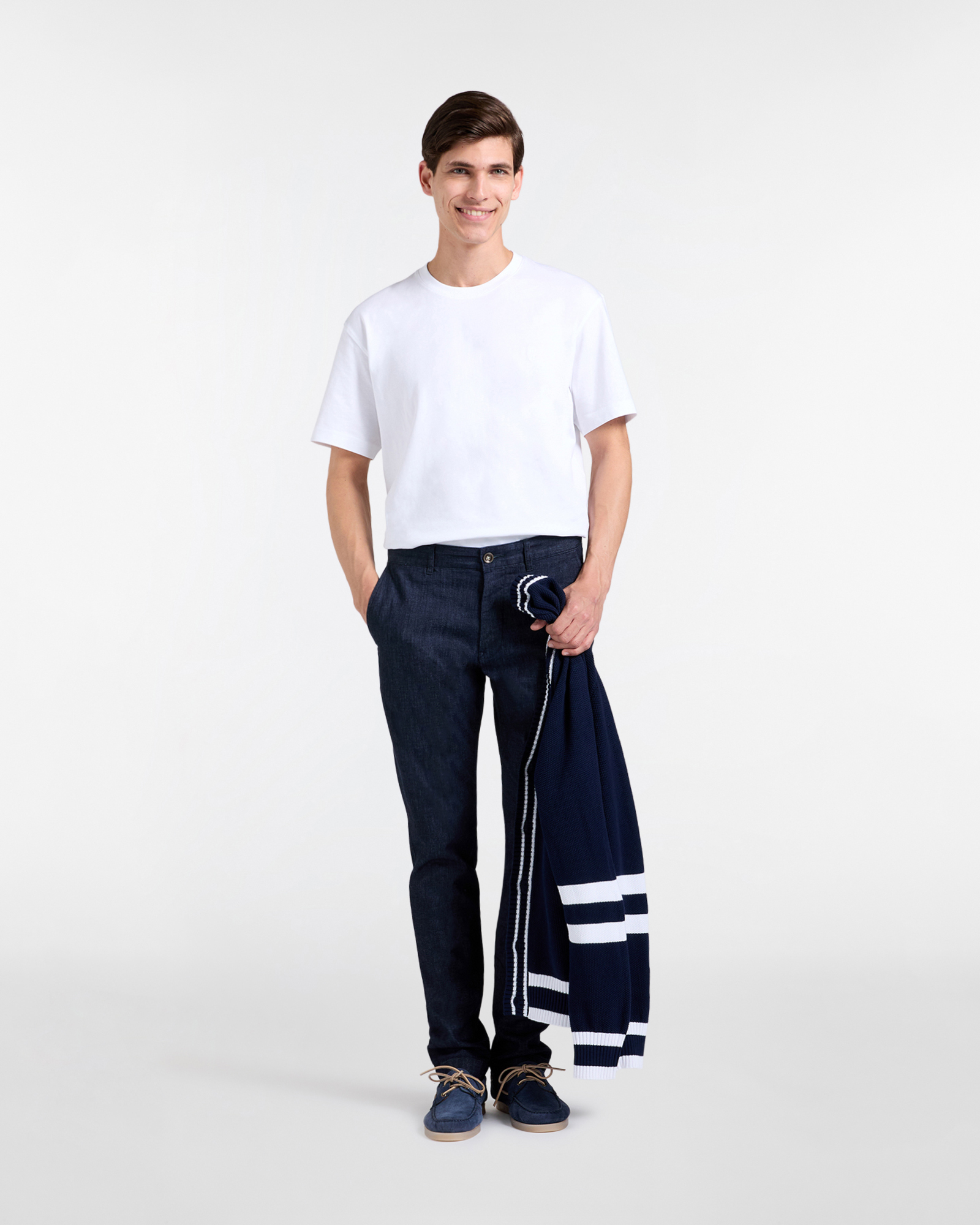 T-Shirt Uomo Basic D‑Fit, Bianco, large image number 3