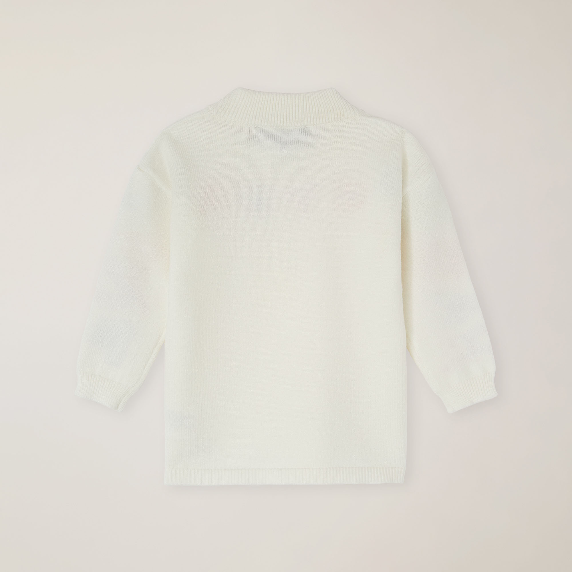 Knitted dress with multicolor logo, Ghiaccio, large image number 1