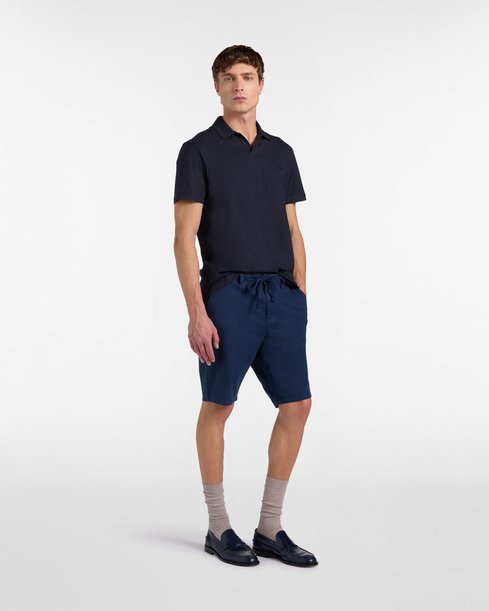 Men's jogger bermuda shorts, Blue, large image number 3