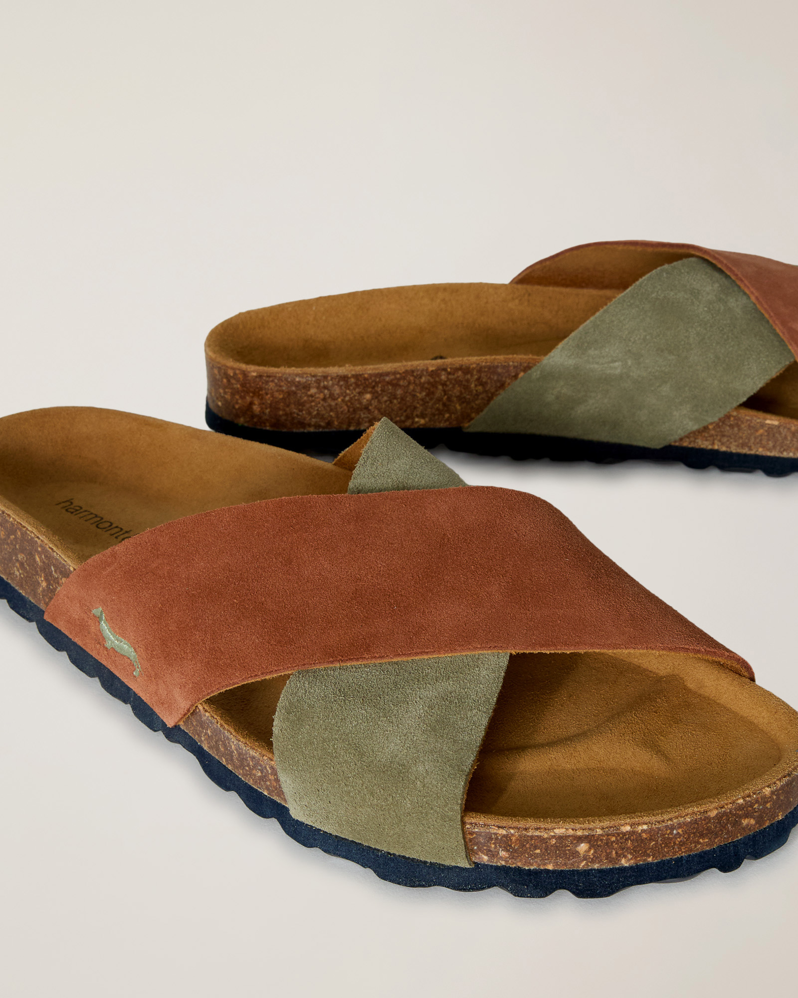 Sandal with crossover strap, Brown, large image number 3
