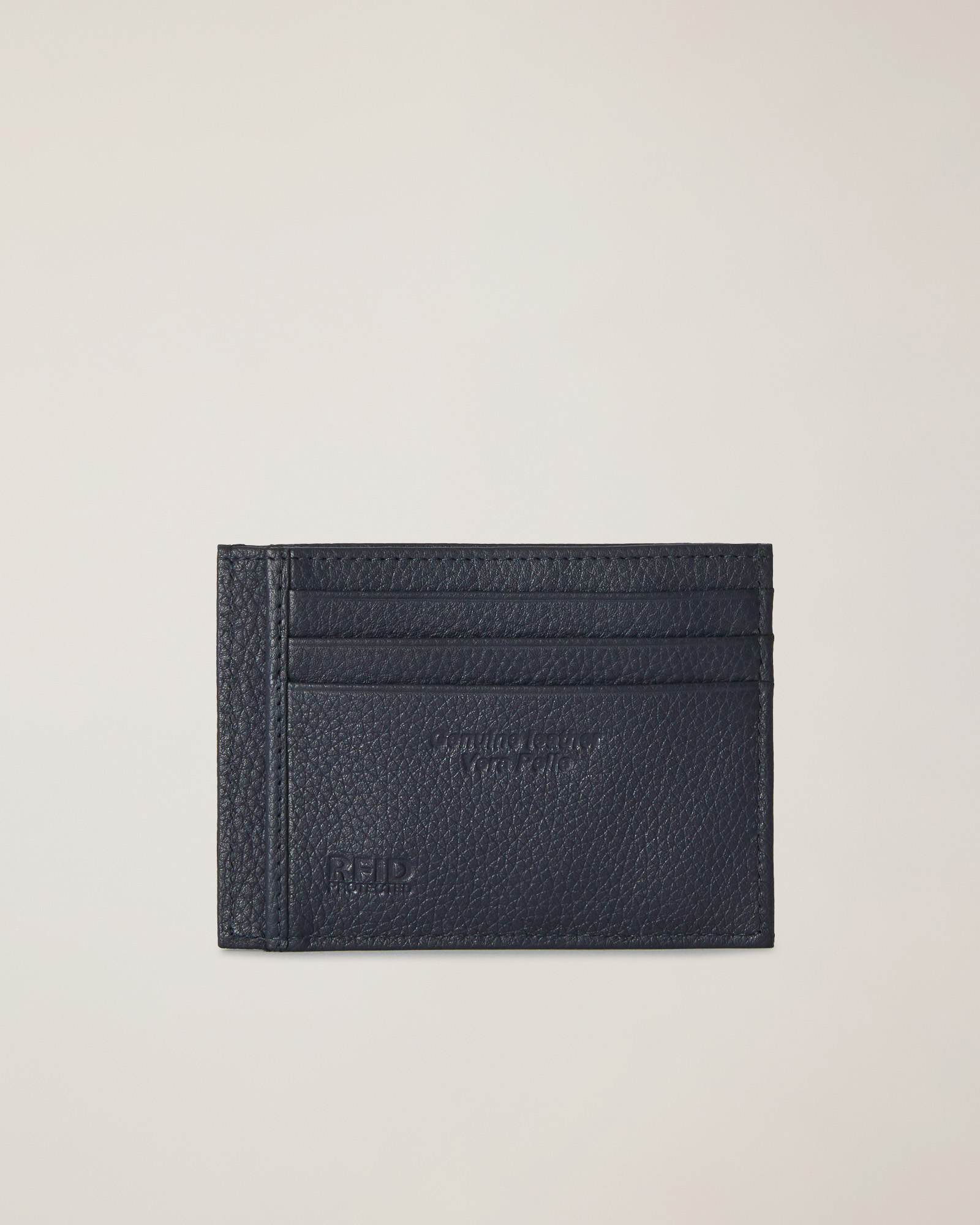 Leather Card Holder with Logo, Blue, large image number 1