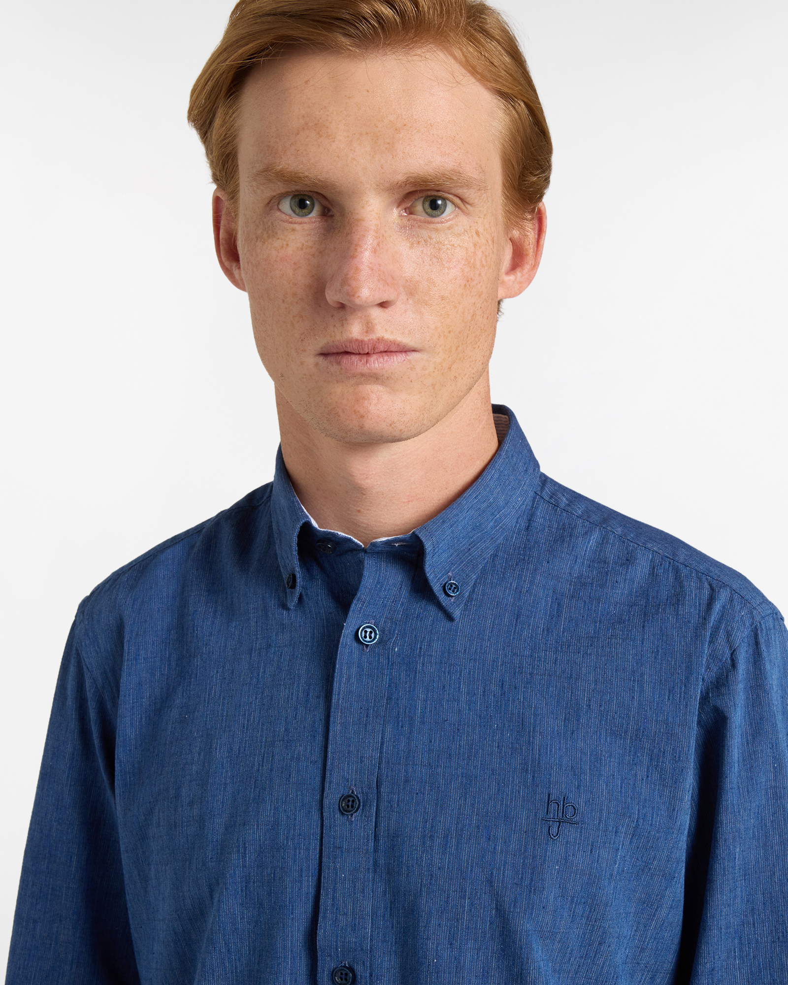 Camicia Uomo Cotone Strutturato Regular Fit, Blu scuro, large image number 2