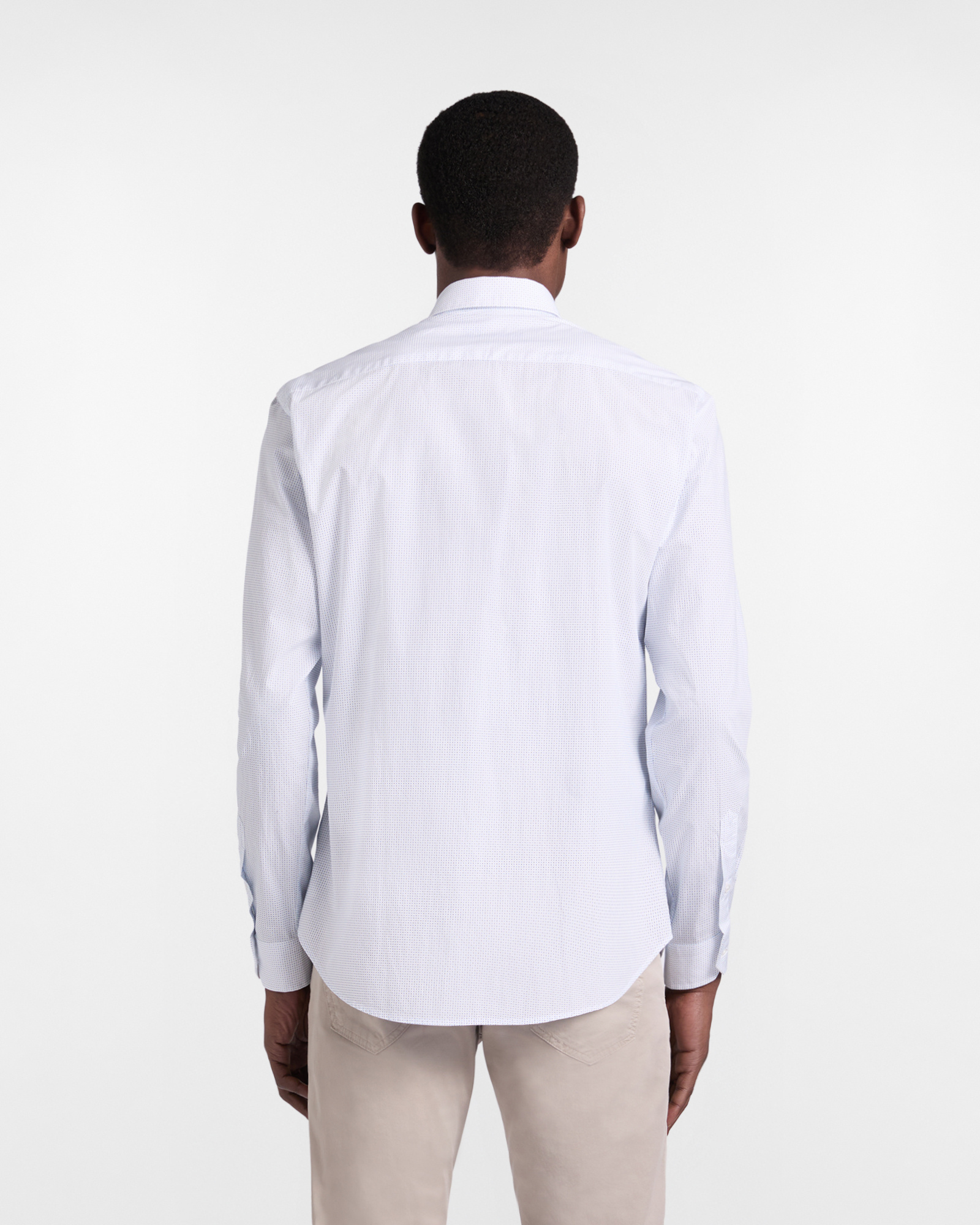 Camisa de Corte Ajustado con Microestampado, Celeste, large image number 2