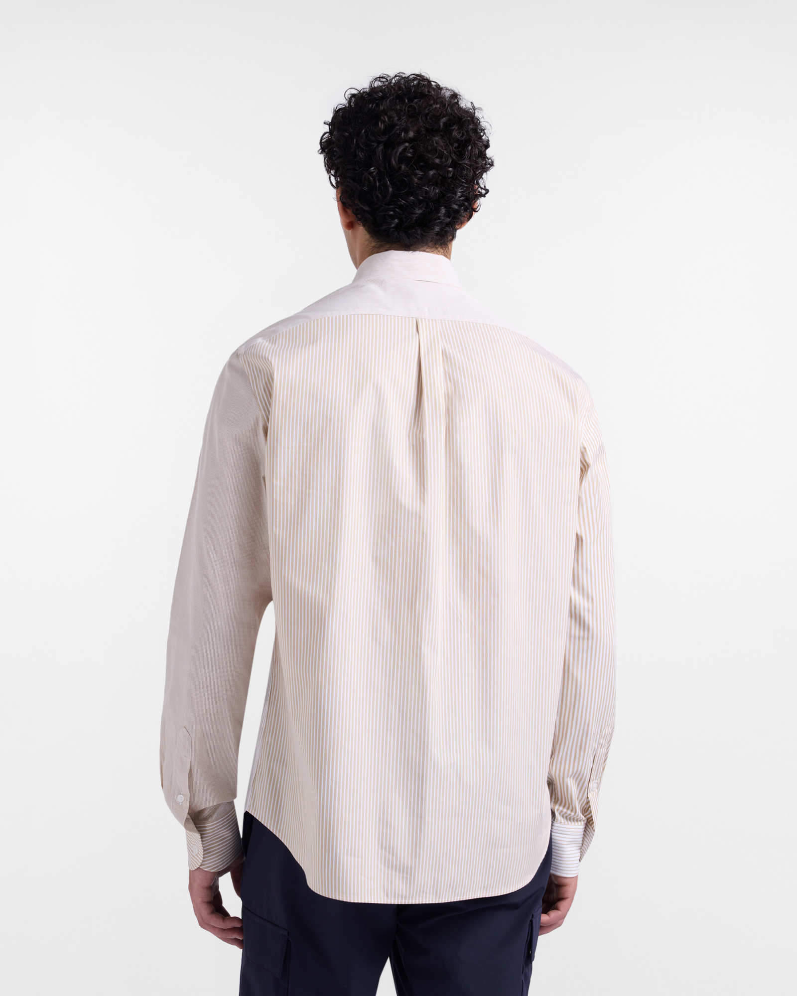 Chemise homme patchwork ray&eacute;, Beige, large image number 2