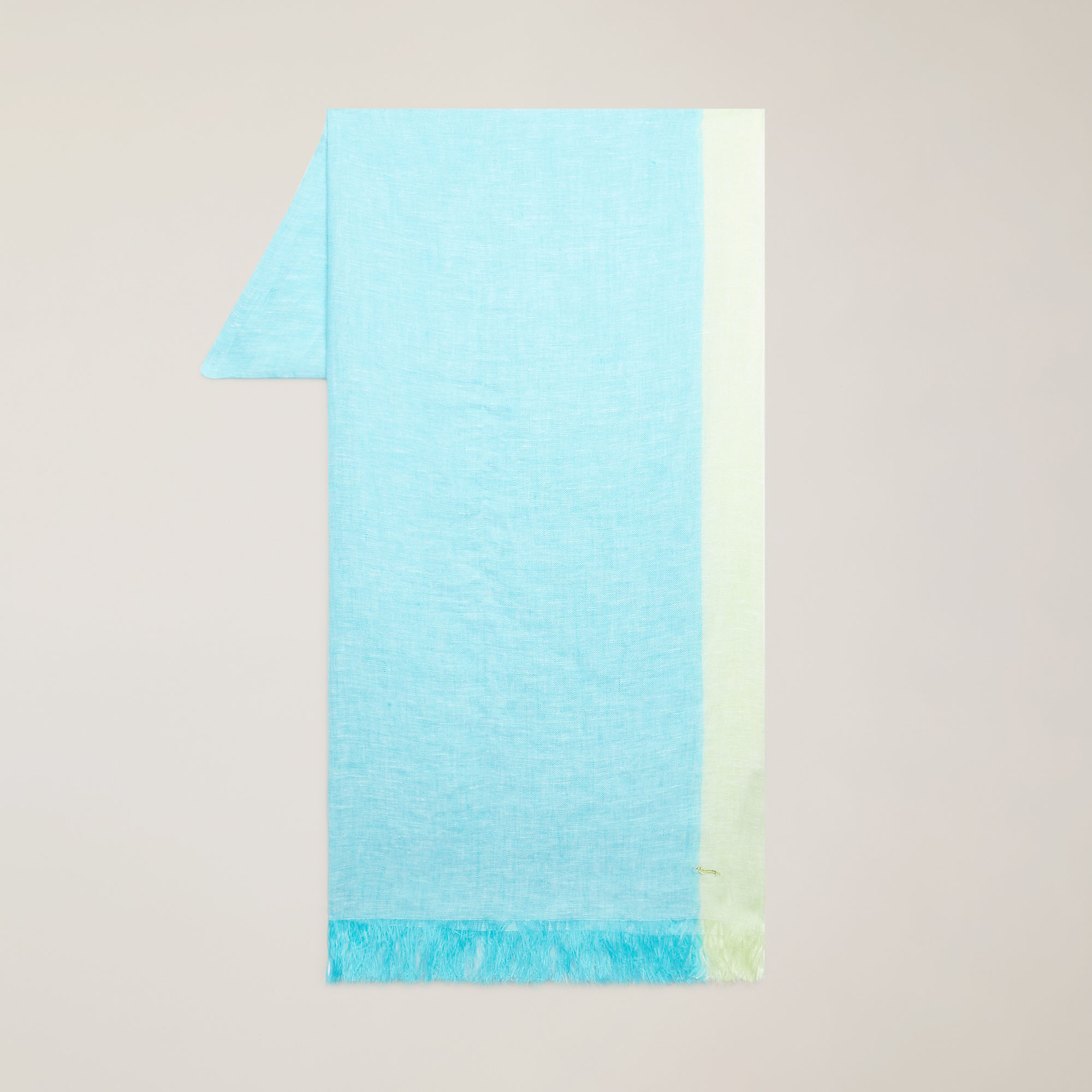 Pañuelo de lino con orillos, Azul, large