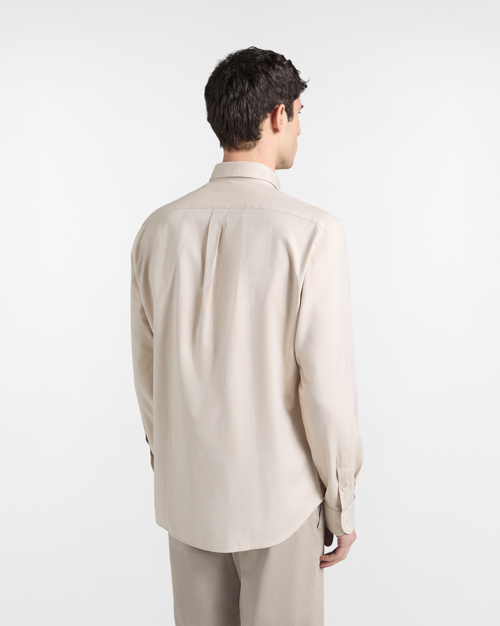 Einfarbiges Hemd mit regul&auml;rer Passform, Beige, large image number 2