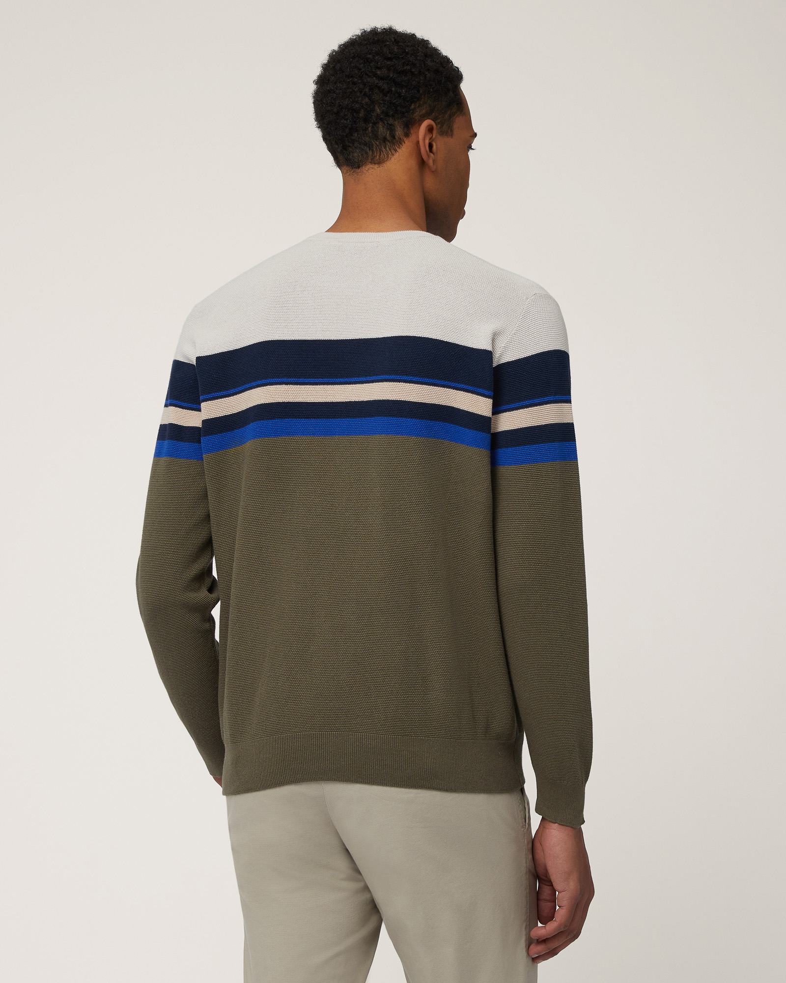 3D Placed Stripe Pullover