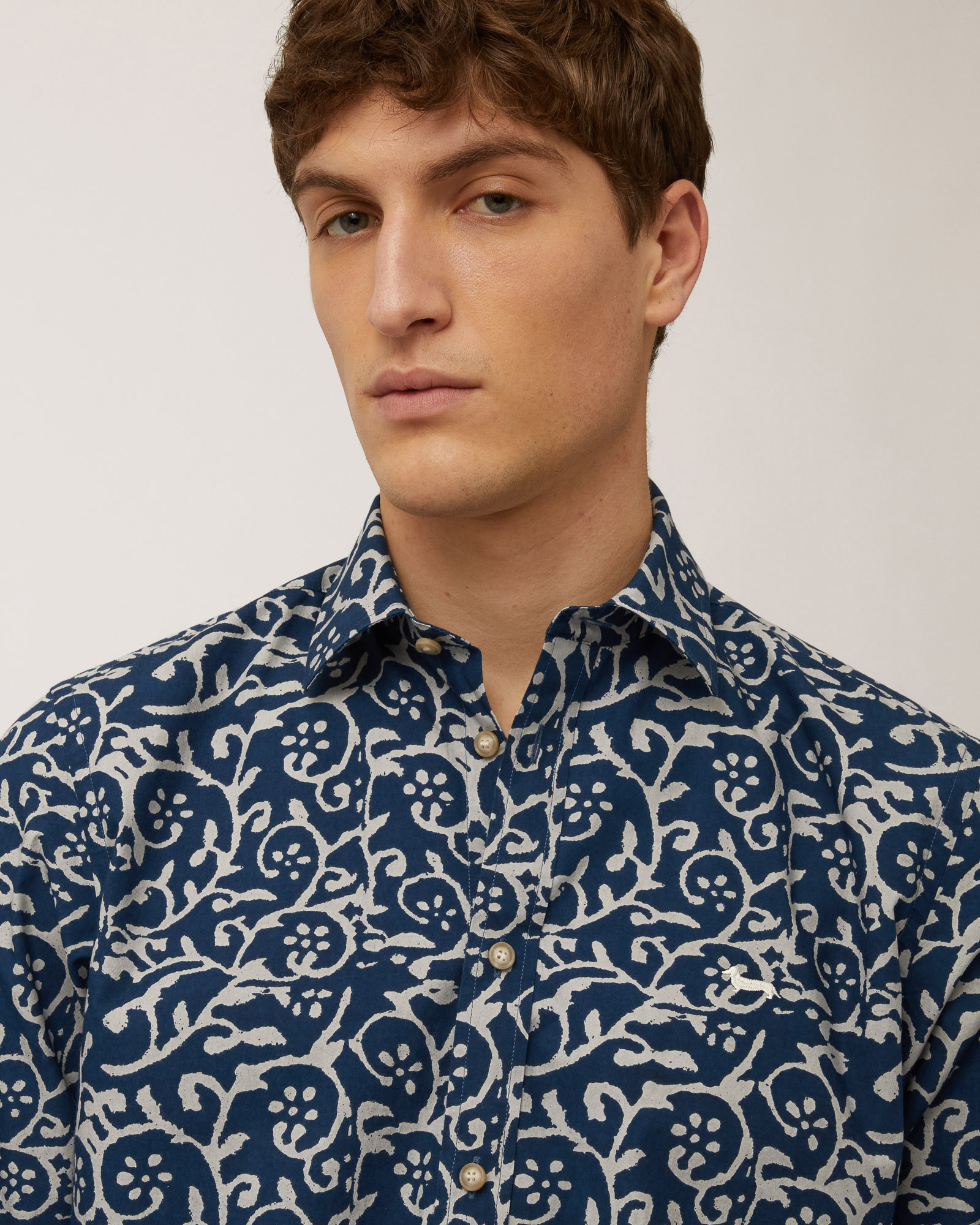Shirt with All-Over Pattern, Dark Lavender, large image number 2