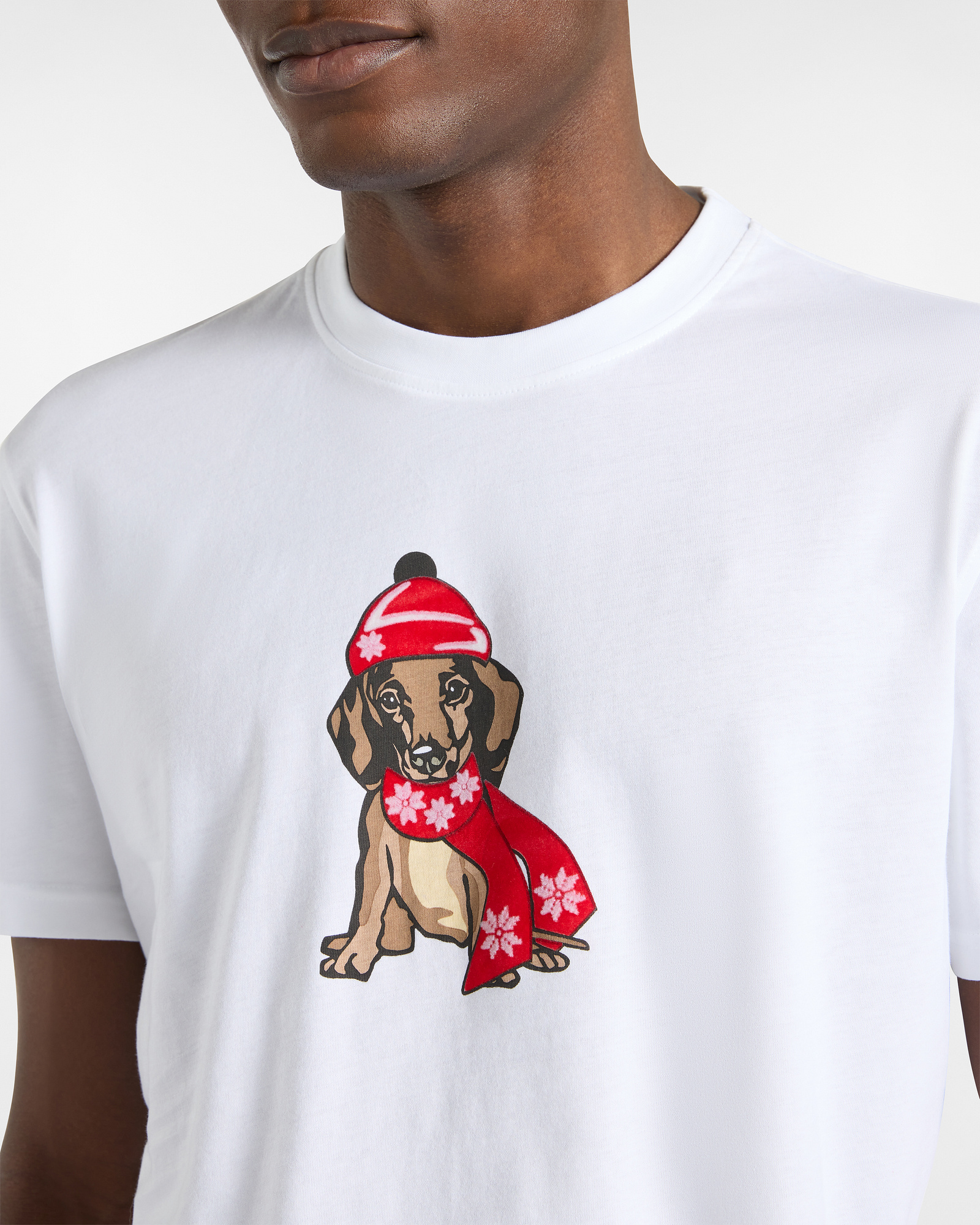 T-shirt with Dachshund Capsule Xmas Selection, White, large image number 2