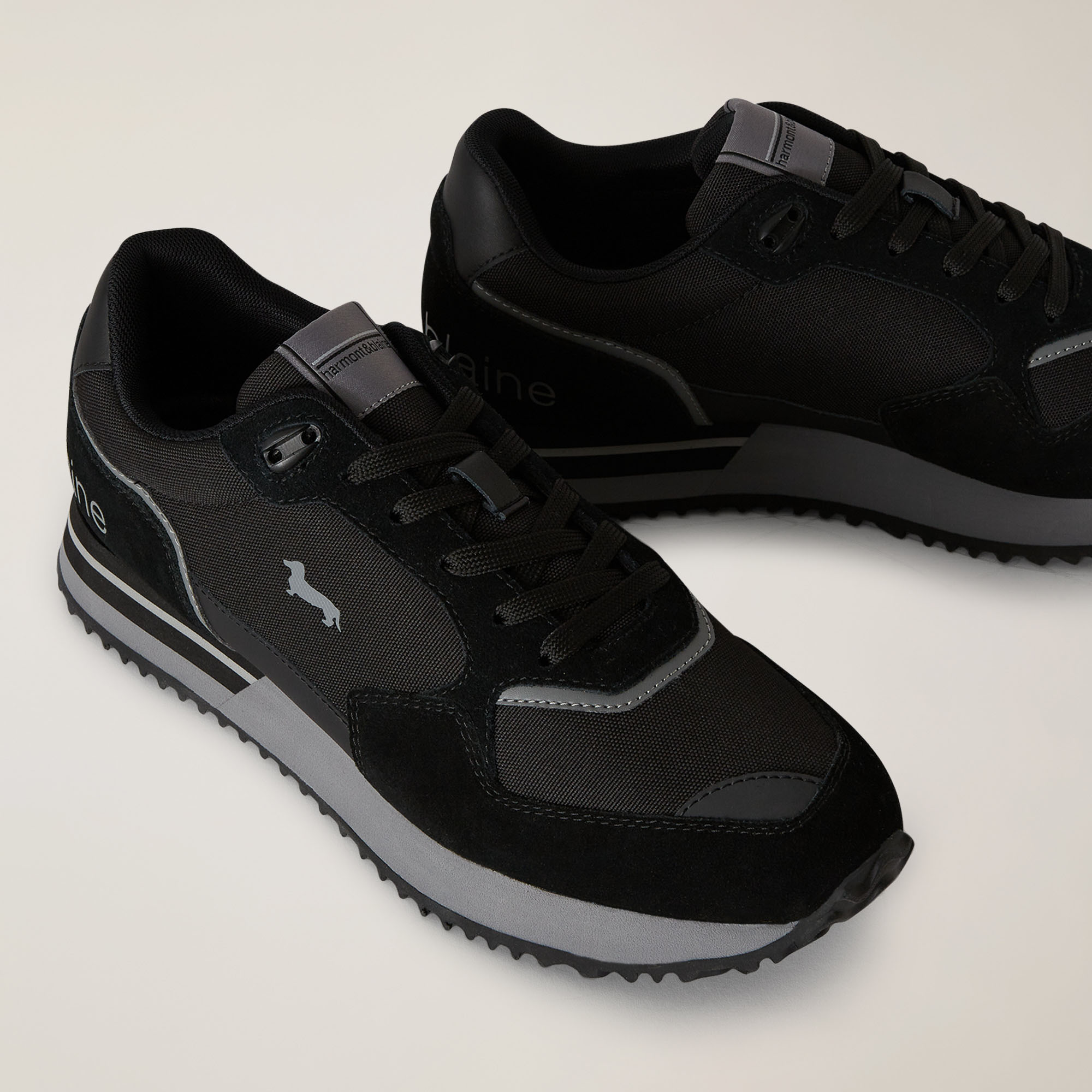 Sneaker Con Inserti A Contrasto, Nero, large image number 3