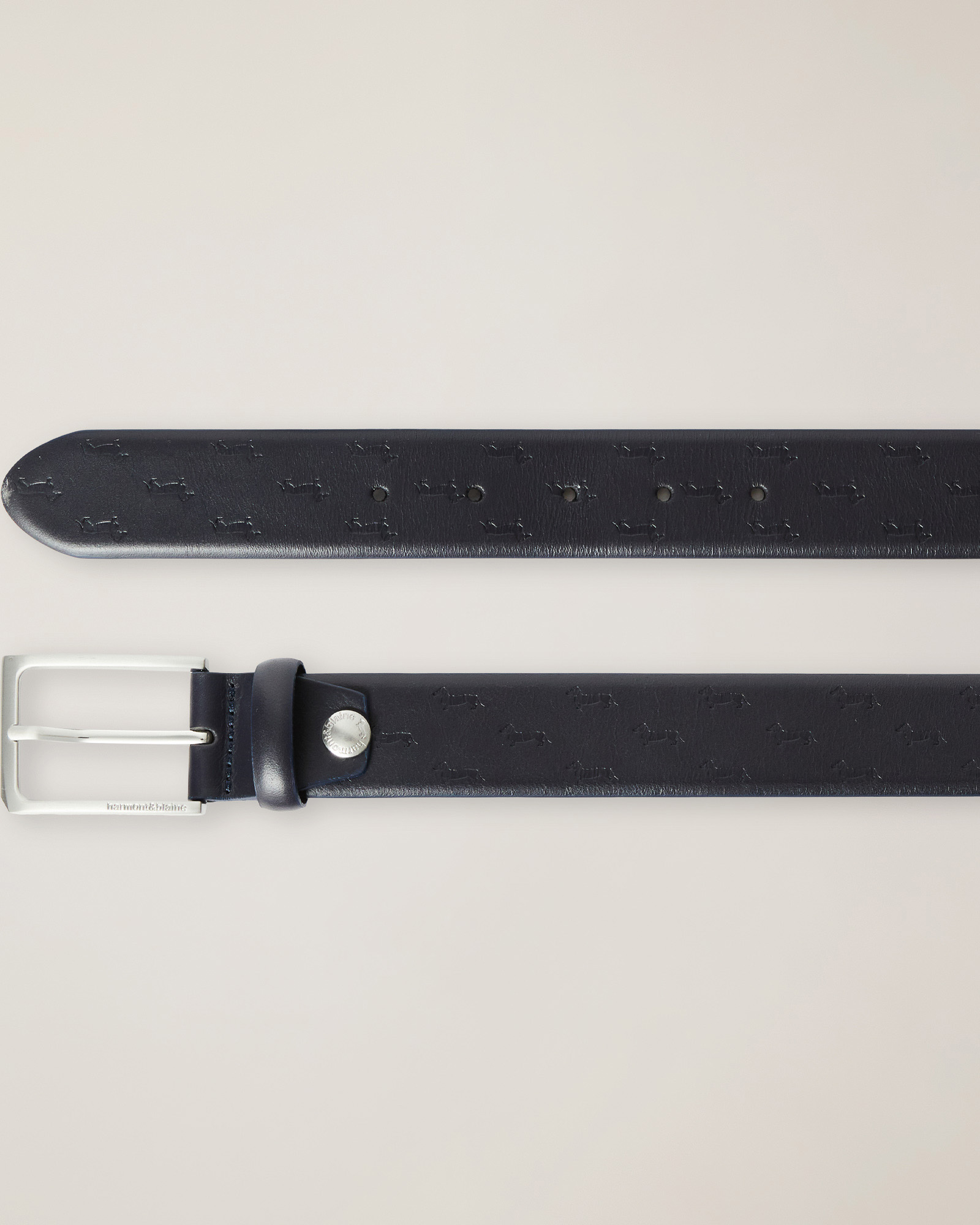 Crackle-Effect Leather Belt