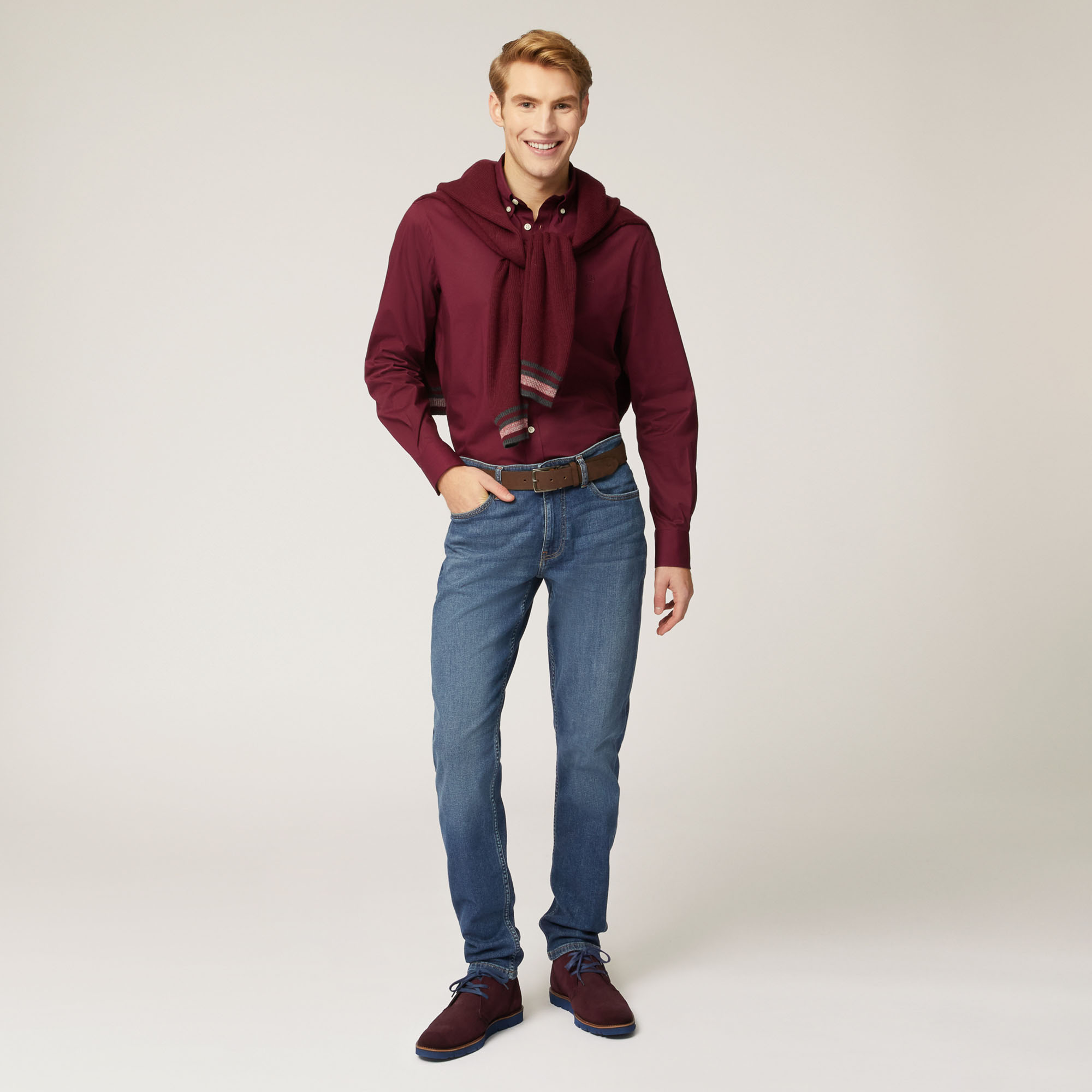  Camicia Regular Harmont & Blaine Jeans, Rosso Scuro, large image number 3