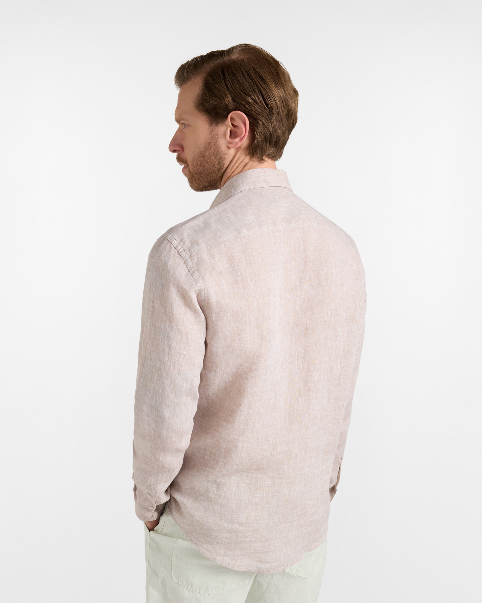 Men's narrow-fit linen shirt