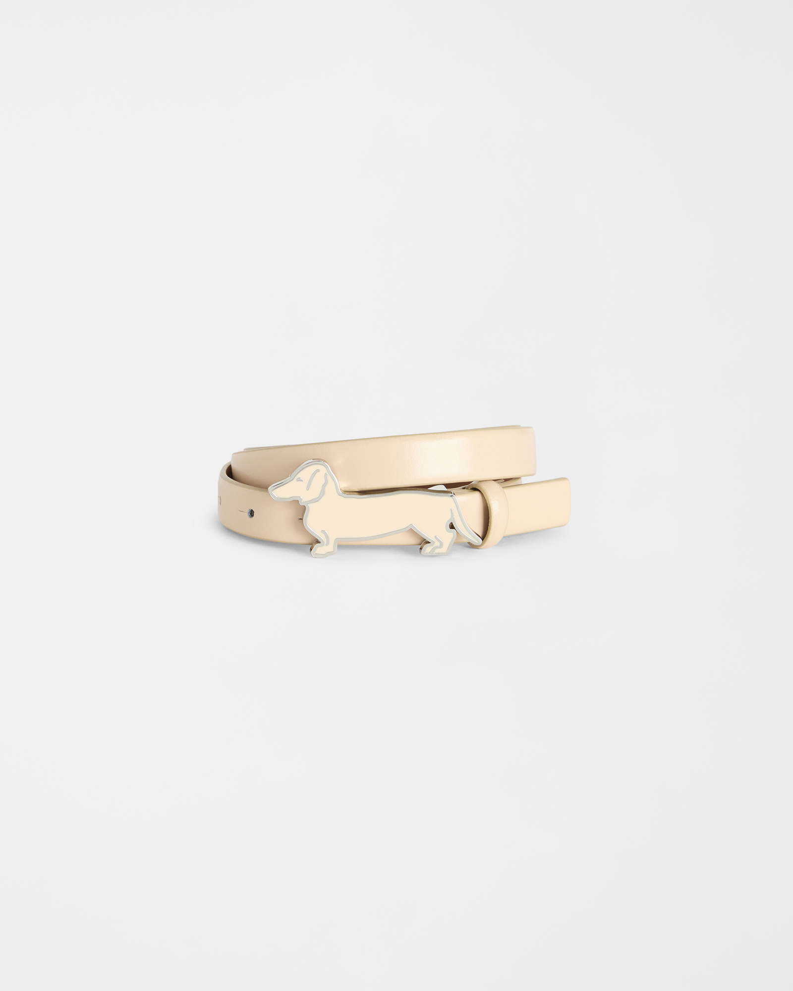 Cintura In Pelle Con Fibbia Bassotto