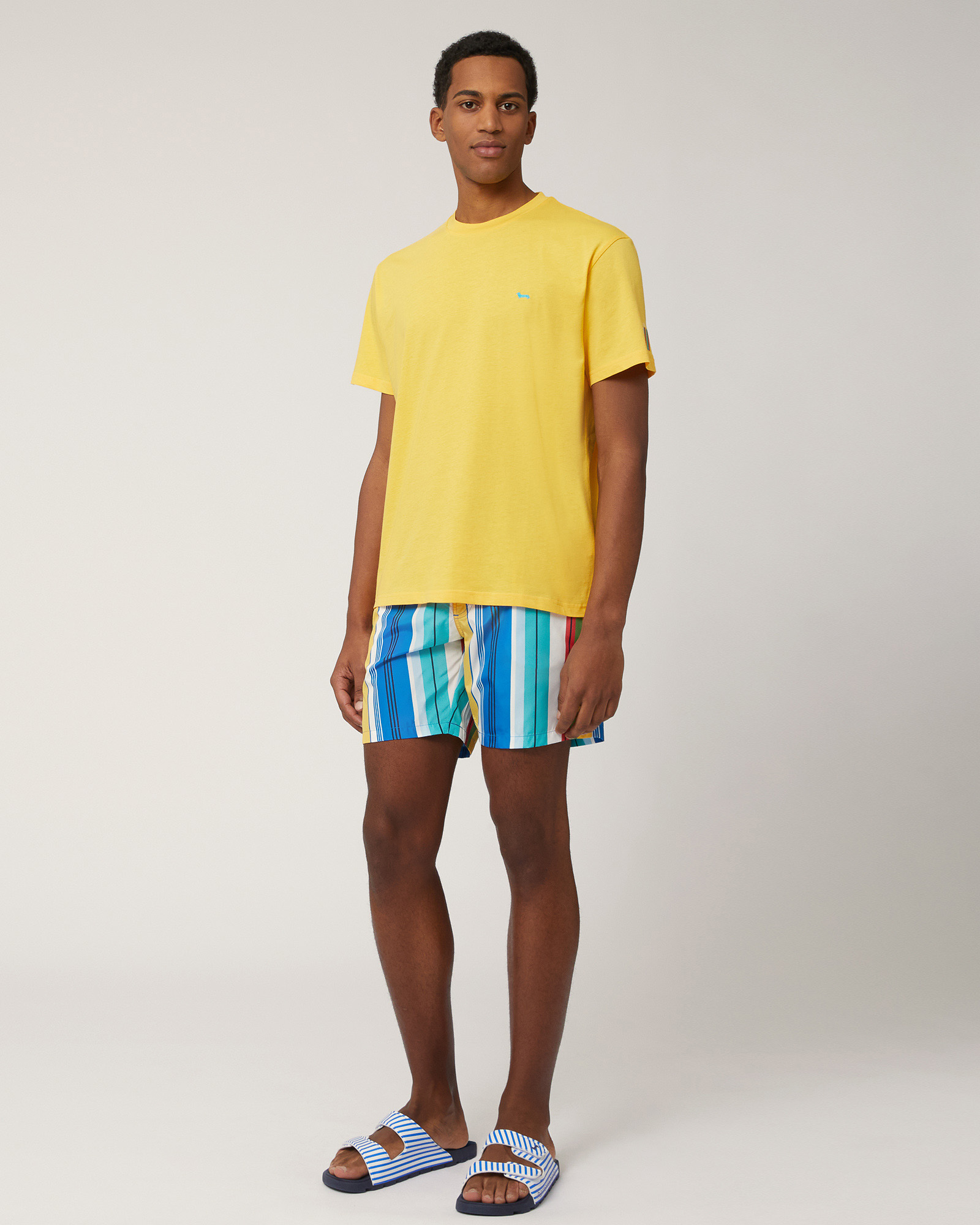 Multicolor Swim Trunks, Canary Yellow, large image number 3