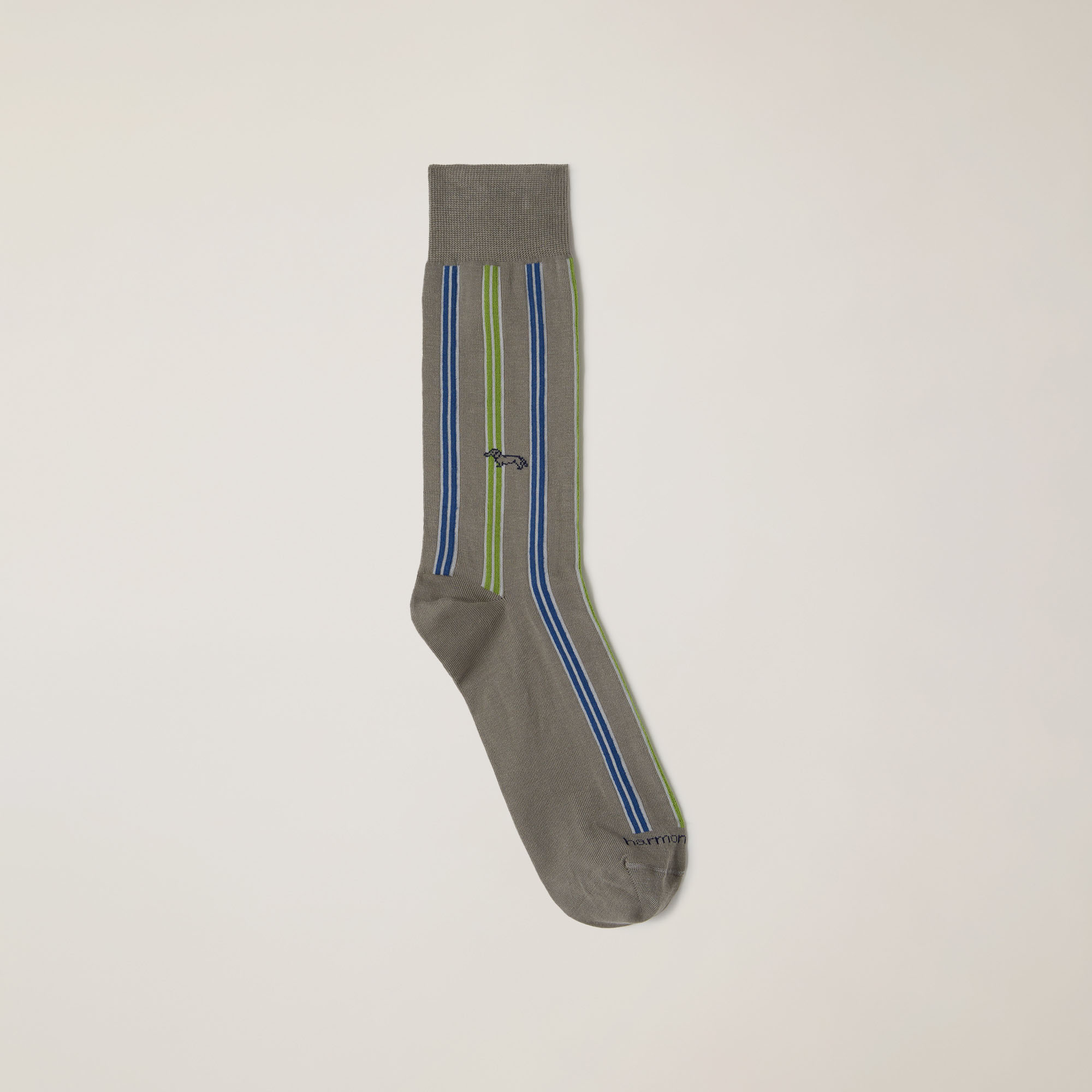 Calze A Righe Con Bassotti Progetto Prisma, Grigio, large image number 0
