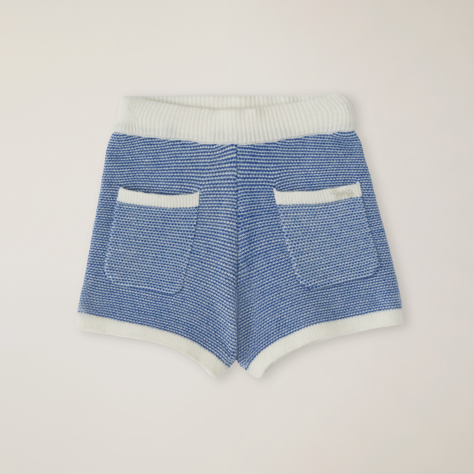 Short En Maille De Laine Mélangée À Motif Géométrique