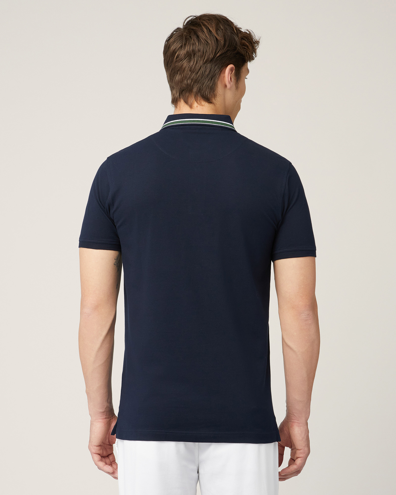 Polo with Branded Patch, Dark Blue, large image number 1