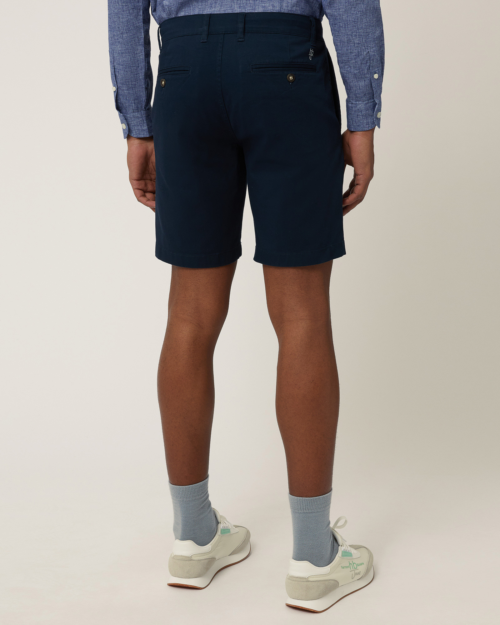 Twill Chino Shorts, Dark Blue, large image number 1