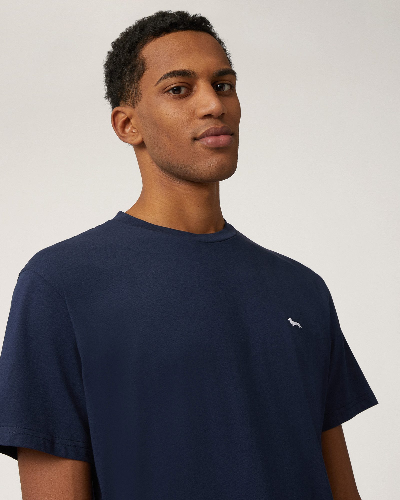 Pima Cotton T-Shirt, Navy Blue, large image number 2