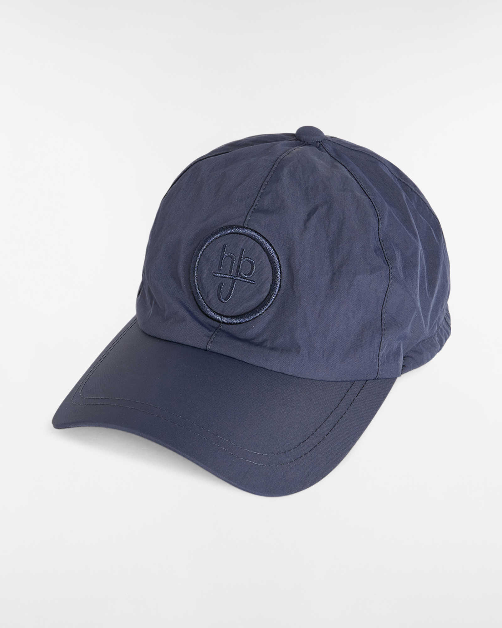 Nylon Baseball Cap with Embroidered Logo, Dark Blue, large image number 2