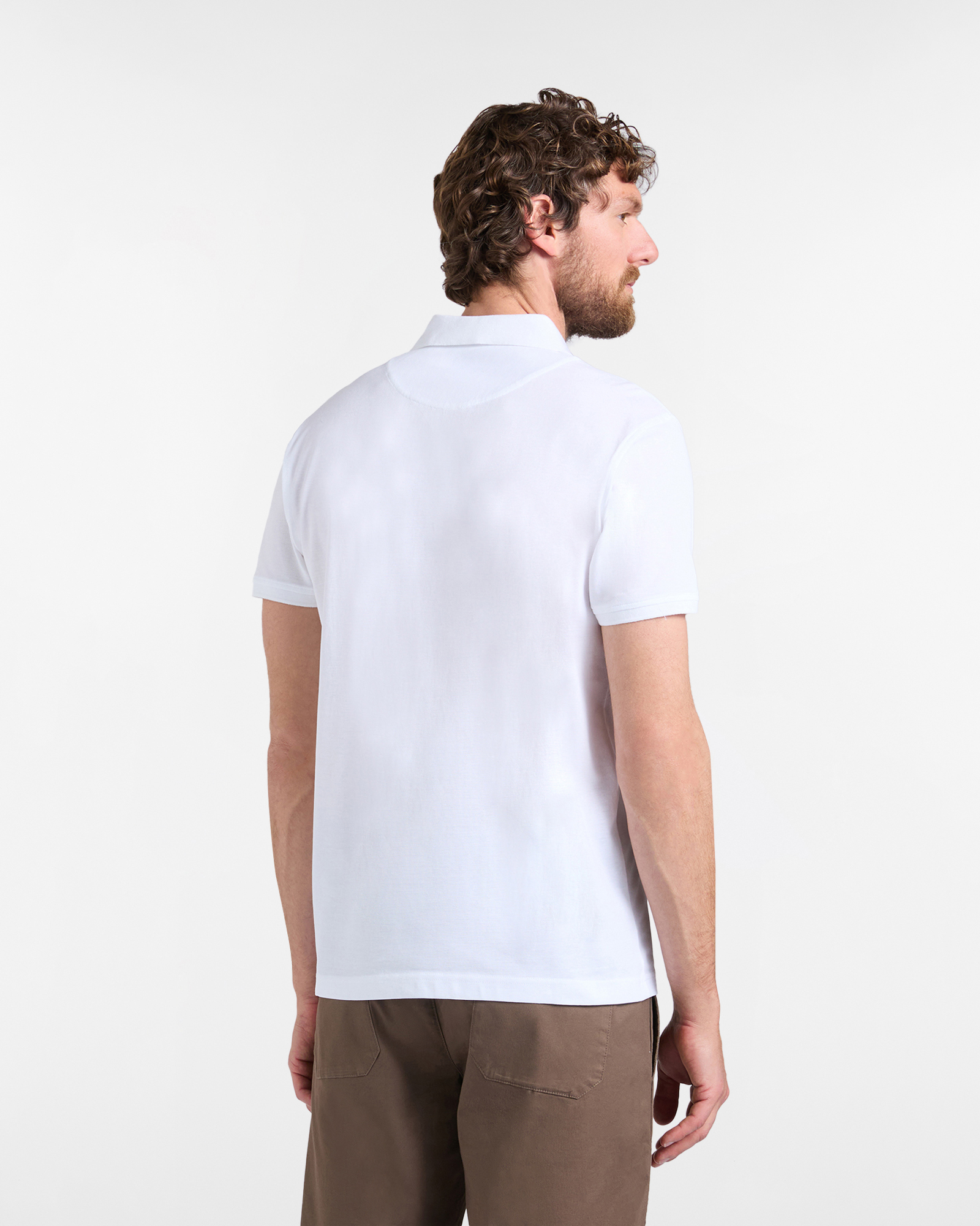 Polo uomo regular fit con colletto logo ricamato