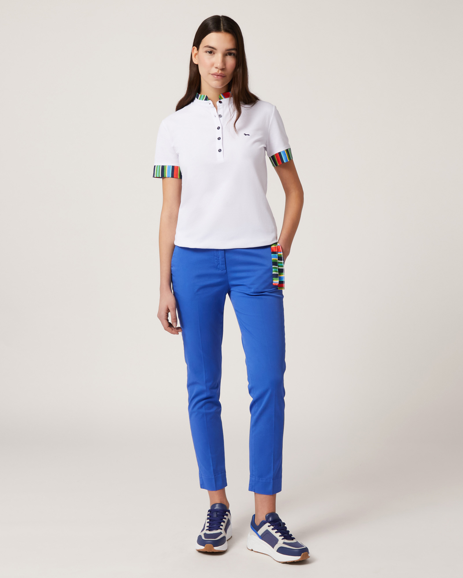 Polo con cuello mao, Blanco, large image number 3