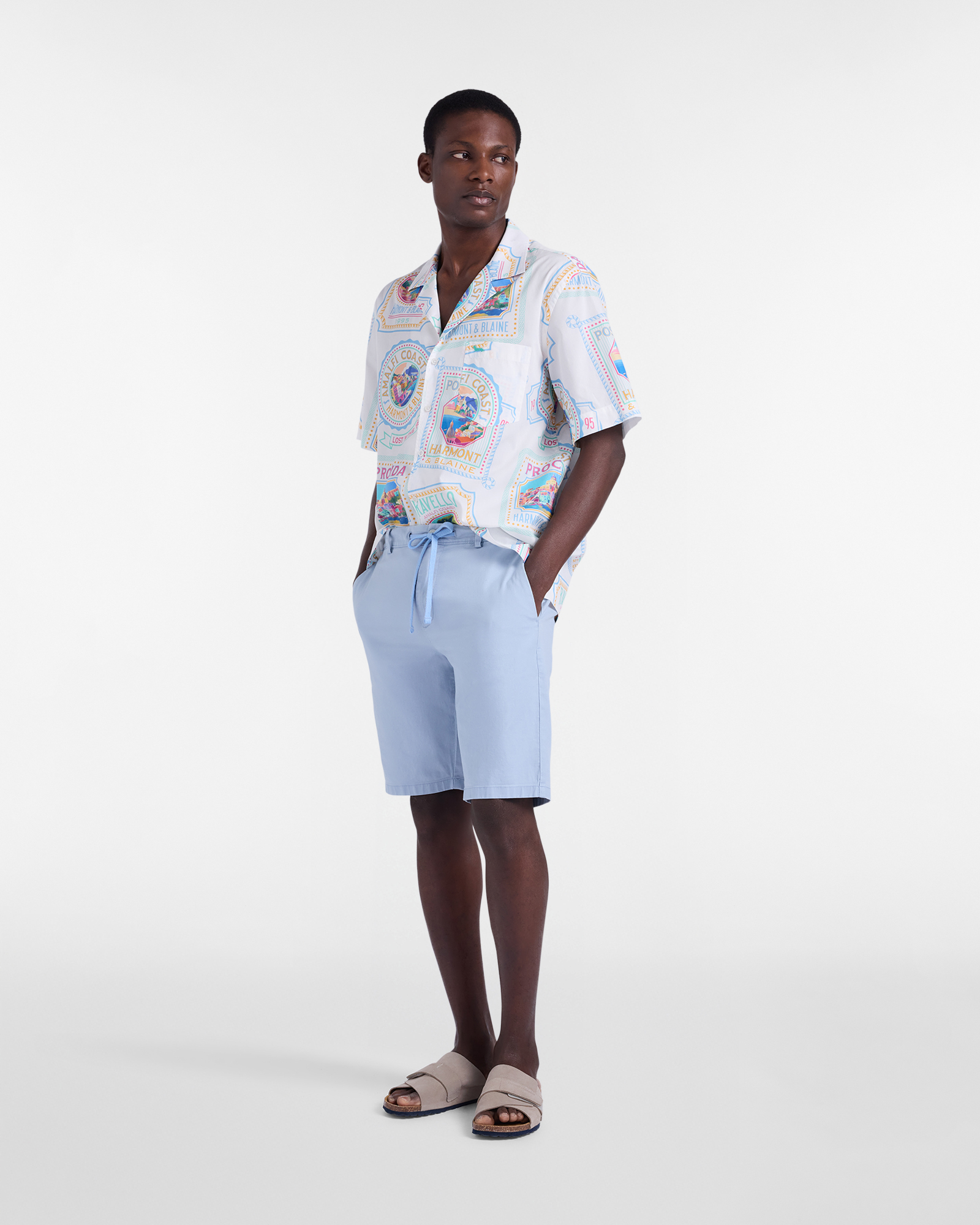 Bermudas jogger hombre, Azul, large image number 3