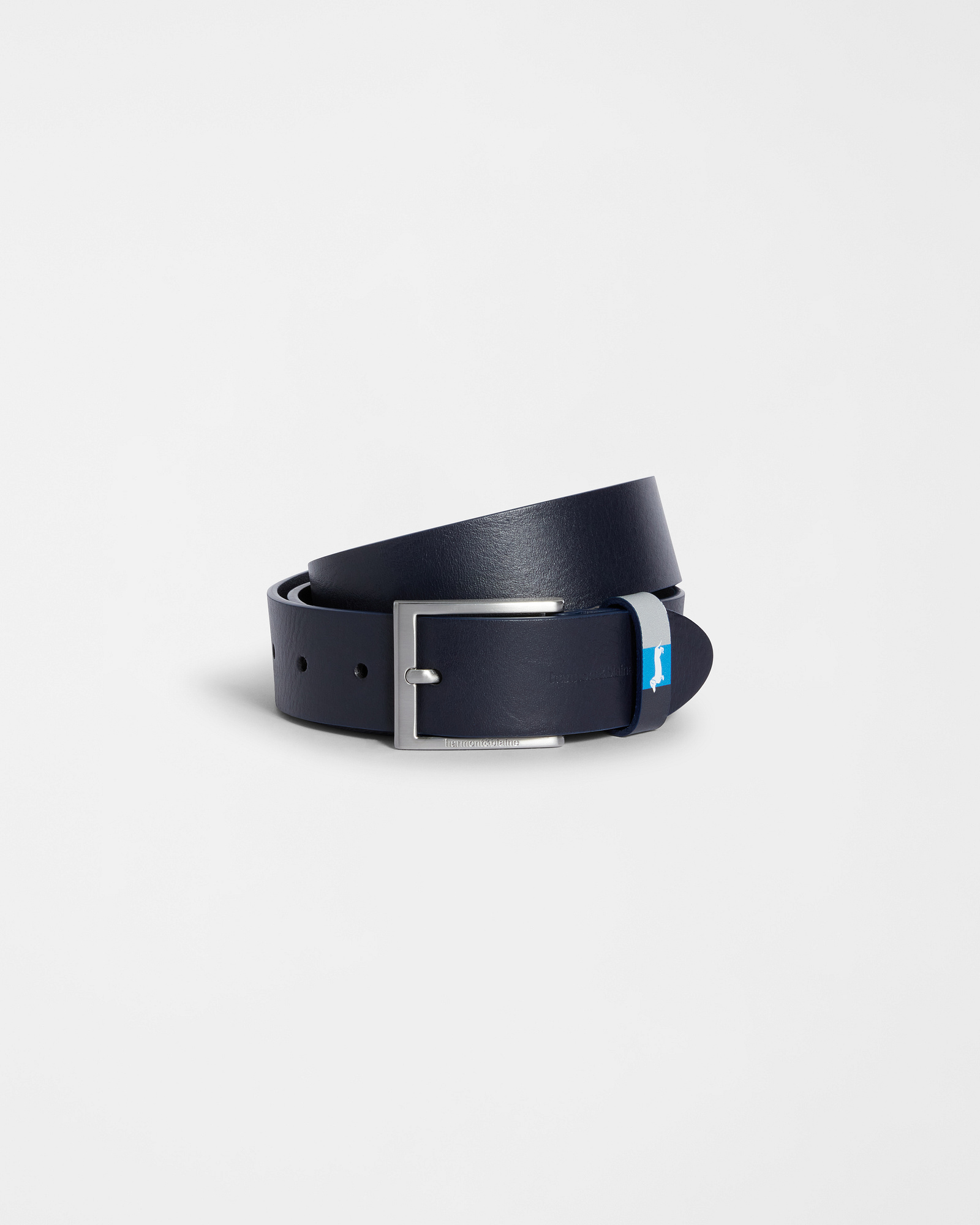 Leather Belt with Contrast Loop