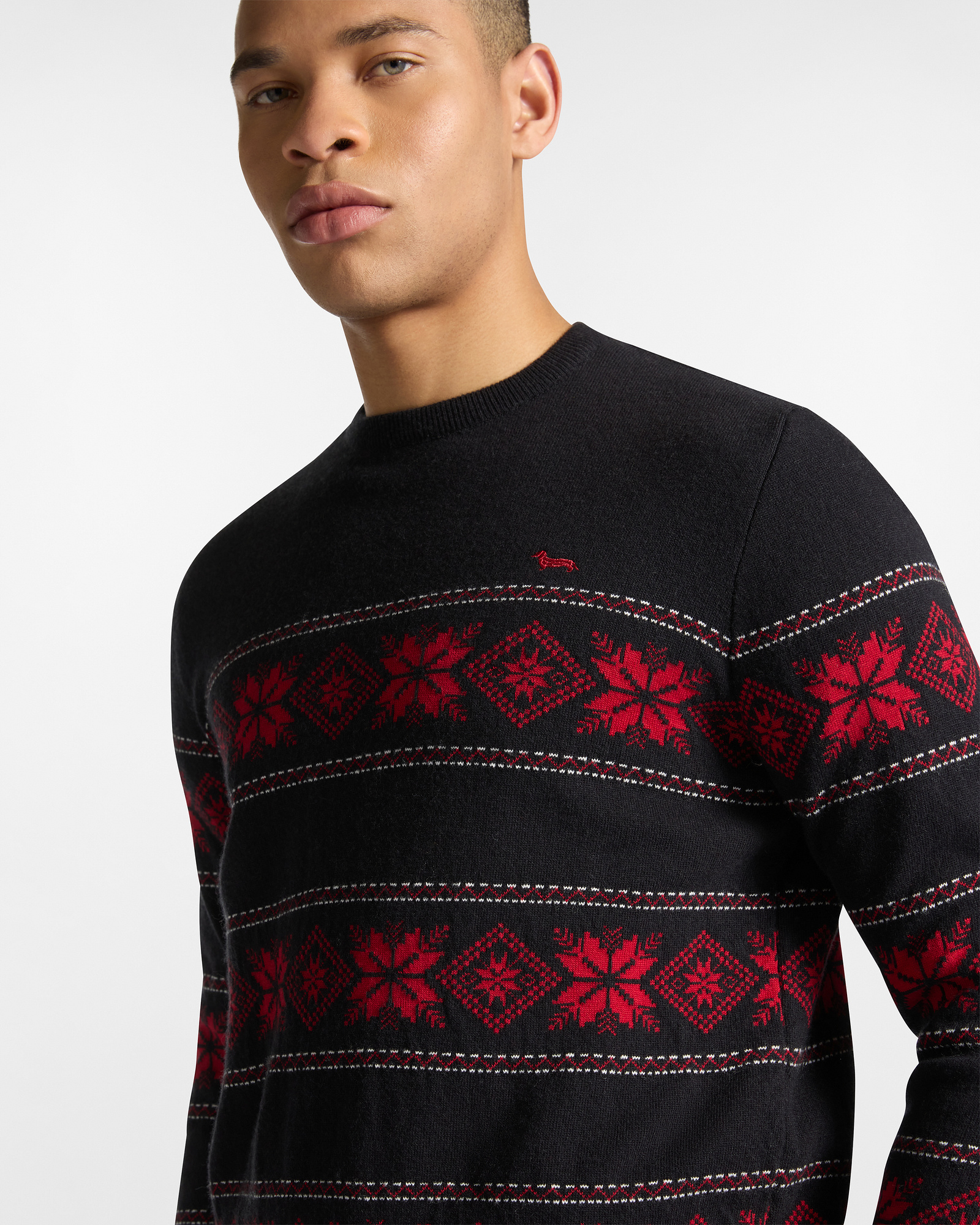 Jacquard Crewneck Capsule Xmas Selection, Black, large image number 2