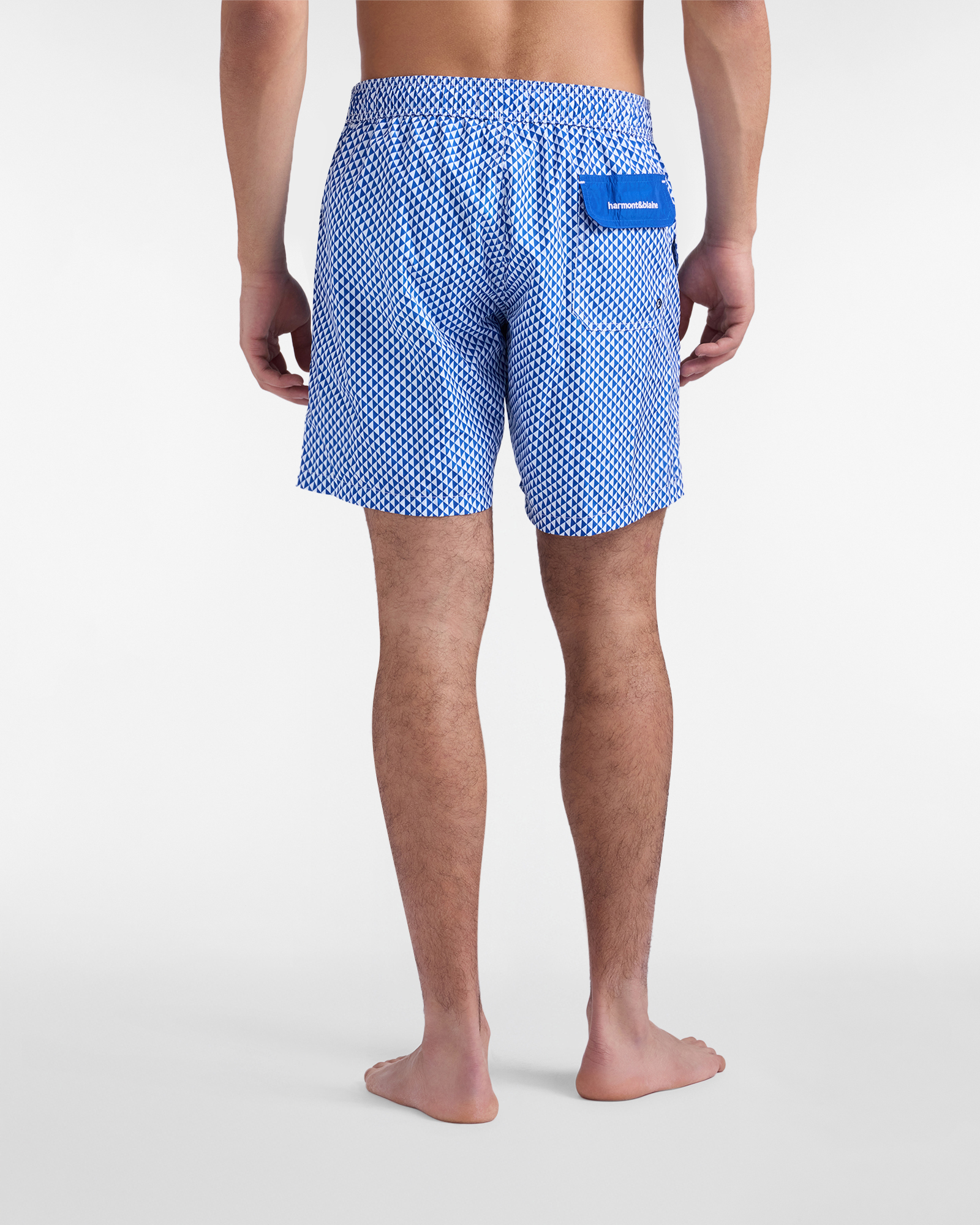 Men's swim shorts with geometric print