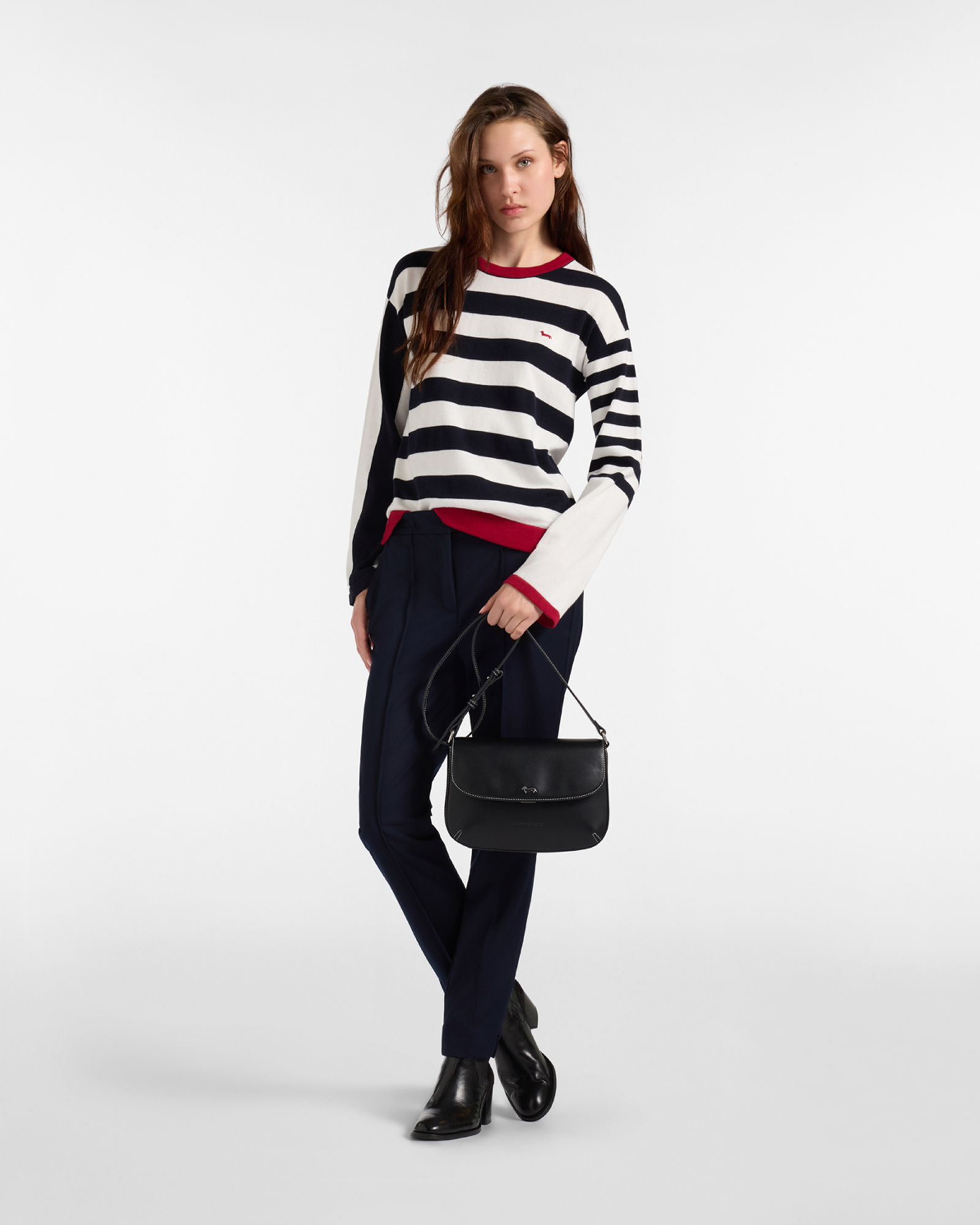 SOFT MULTICOLOR CREW NECK SWEATER, WHITE, large image number 3