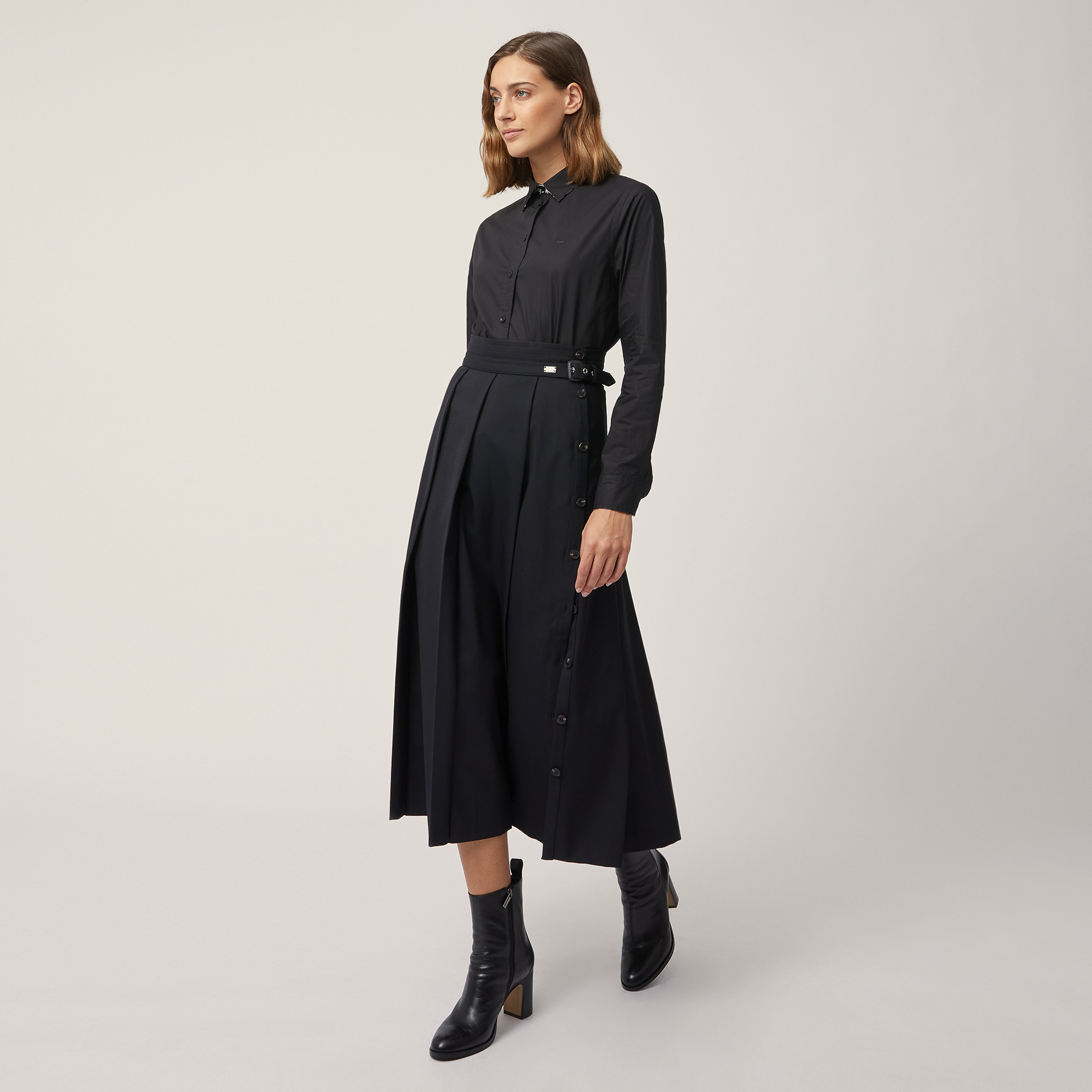 Contrasting Detail Shirt, Black, large image number 3