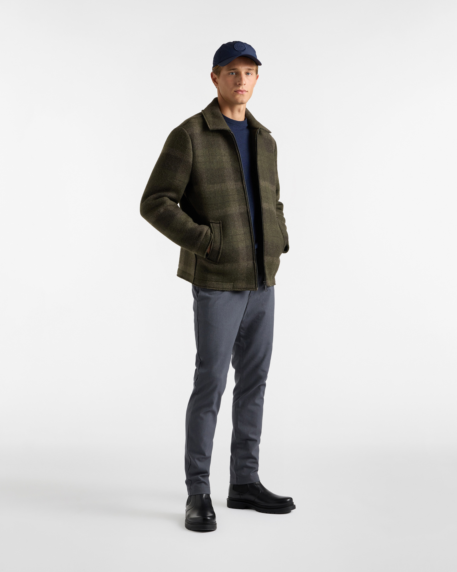 Cappotto corto con Zip e collo camicia, Marrone, large image number 3