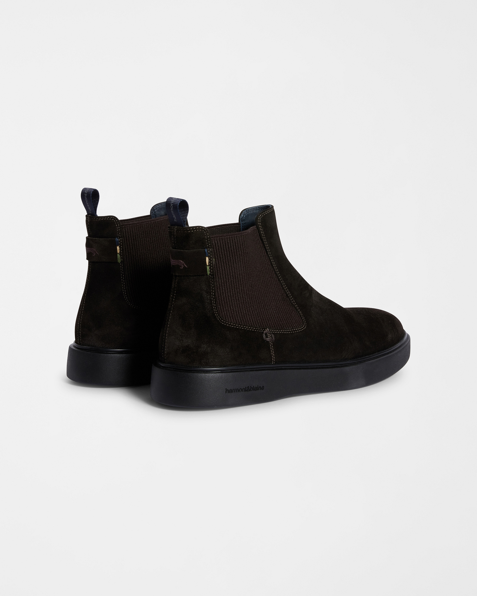 Suede Chelsea Boot, Dark Brown, large image number 2