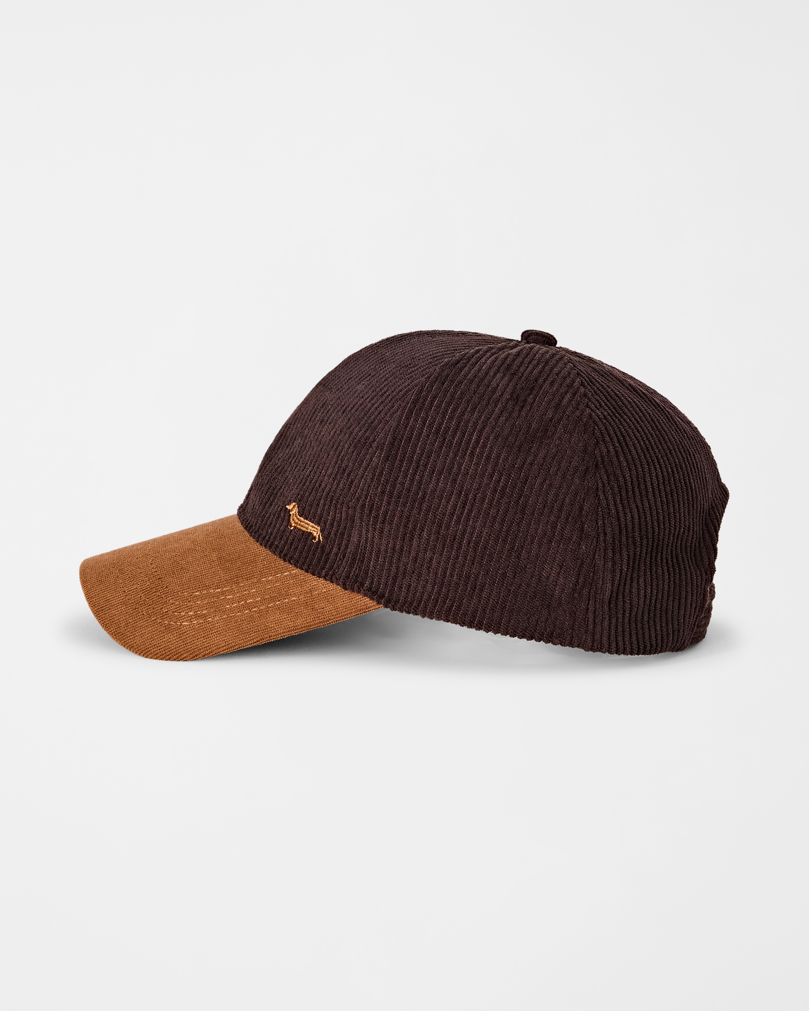 Corduroy Baseball Cap with Contrast Brim, DARK BROWN, large image number 3