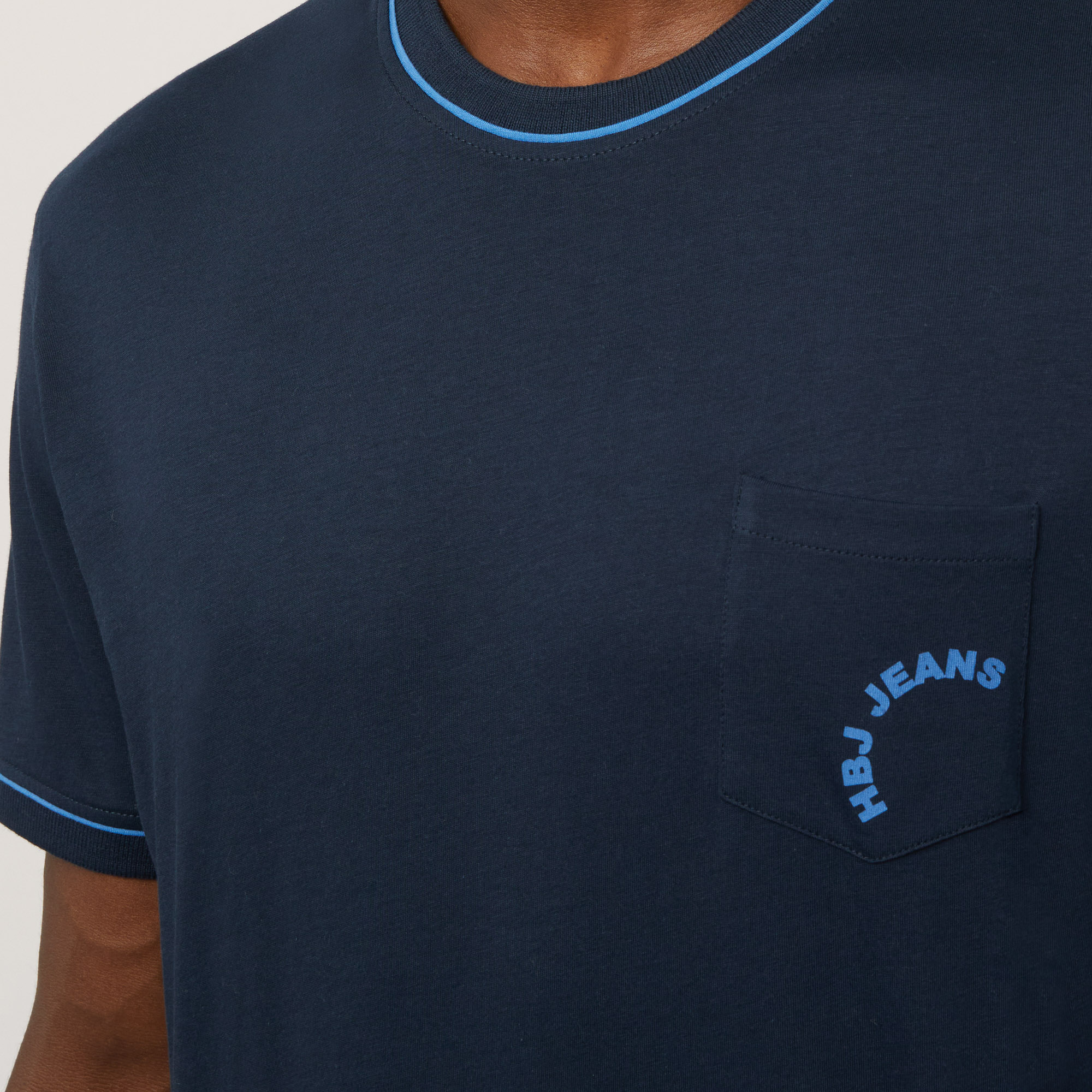 T-Shirt Con Taschino E Logo, Light Blue, large image number 2