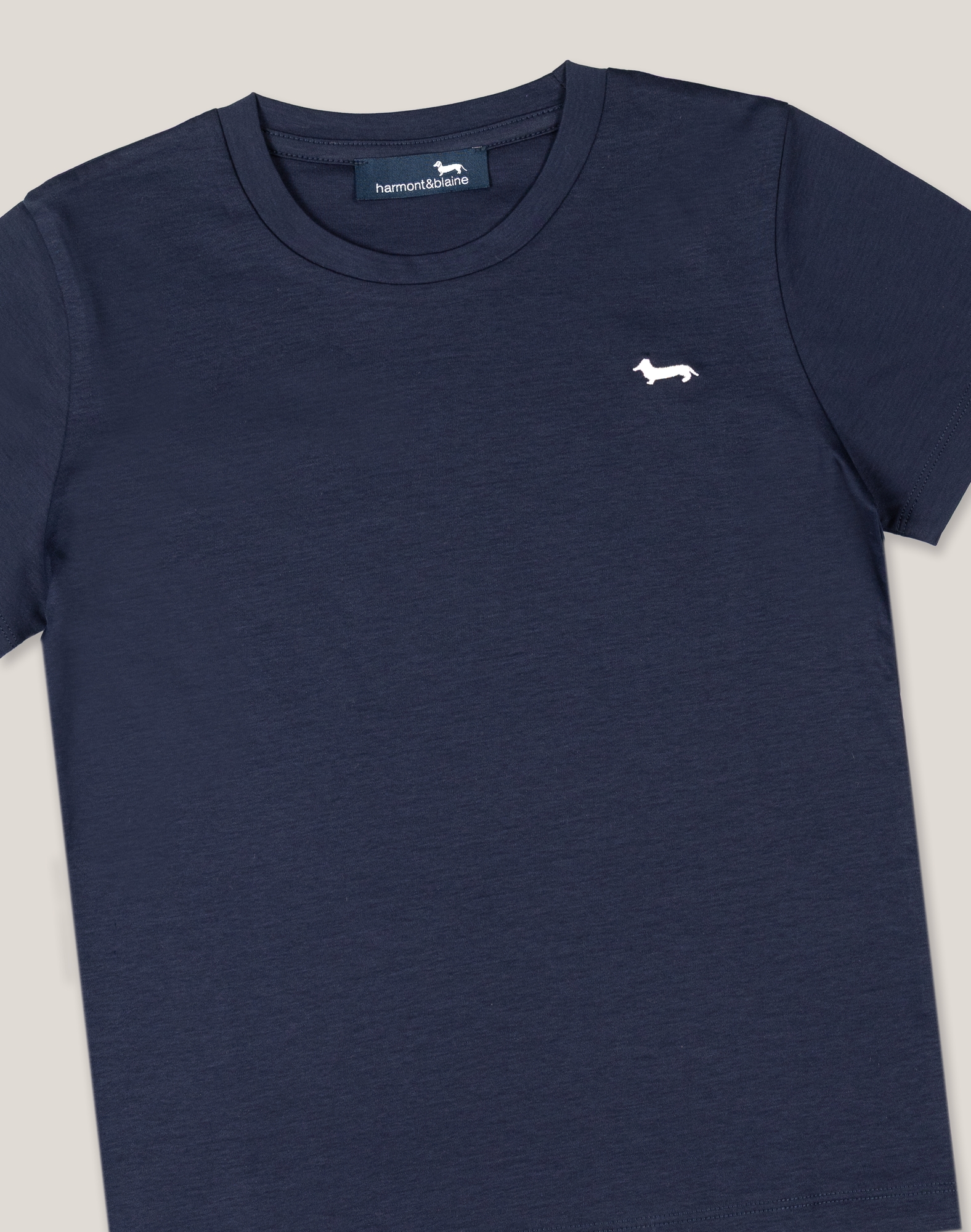 Mercerized Jersey Short-Sleeve T-Shirt, DARK BLUE, large image number 2