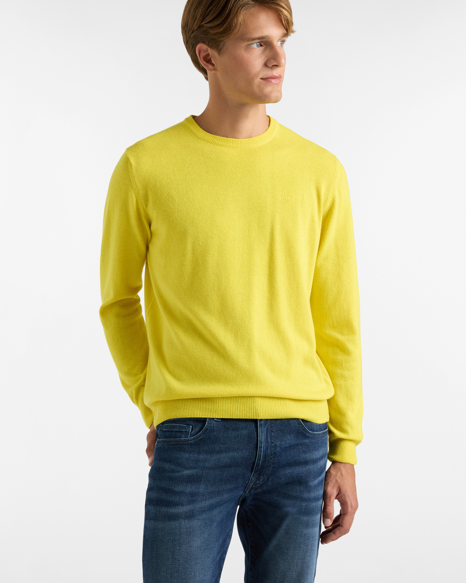 Maglione Girocollo basic, Verde Oliva, large