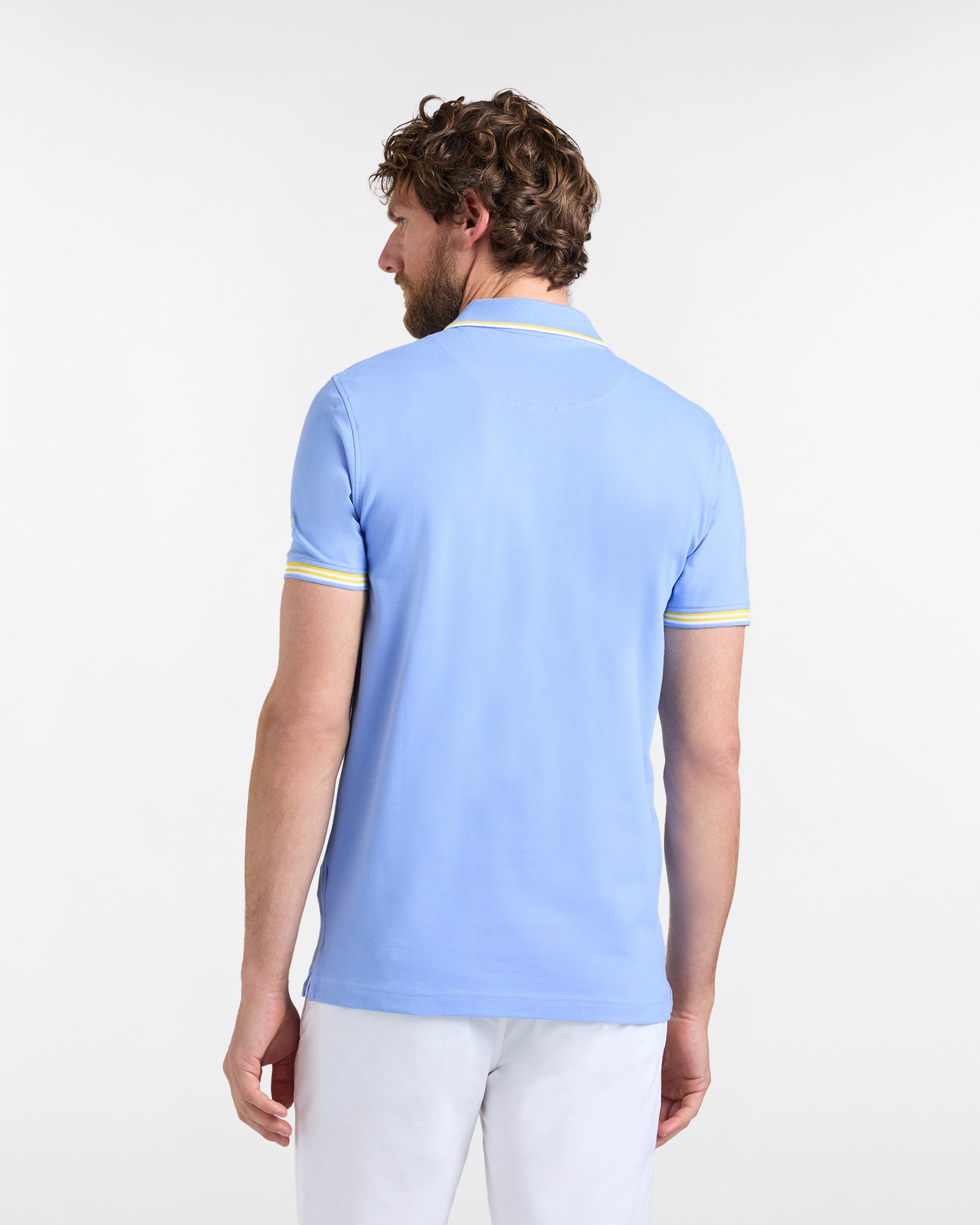 Polo uomo narrow fit con doppio logo