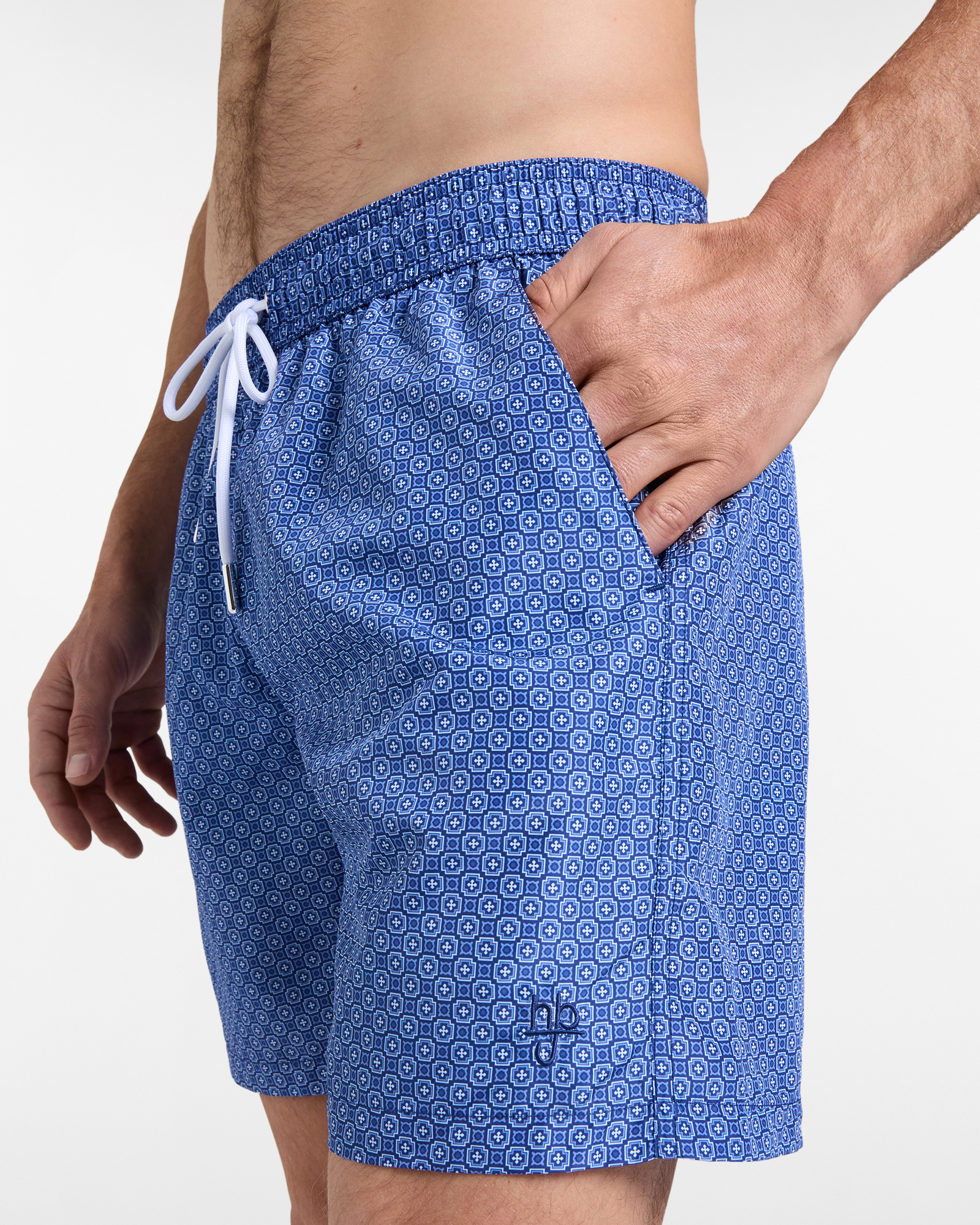 Costume boxer mare uomo microfantasia, Blu chiaro, large image number 2