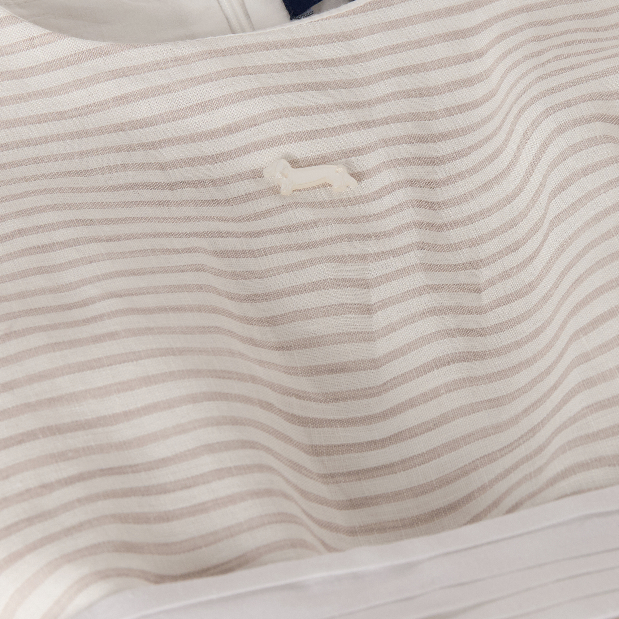 Linen dress with belt, Beige, large image number 2