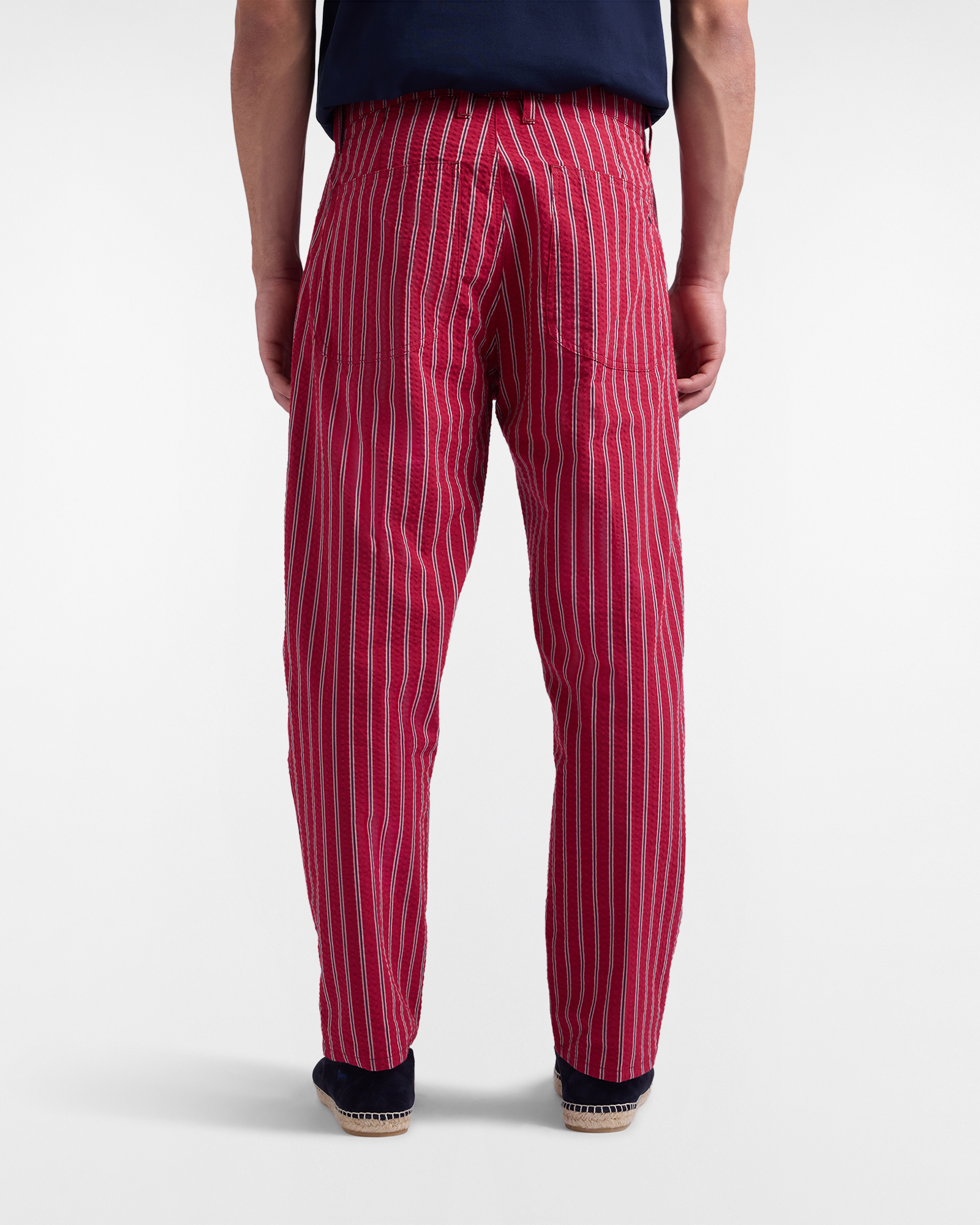 Men's striped cotton chino pants