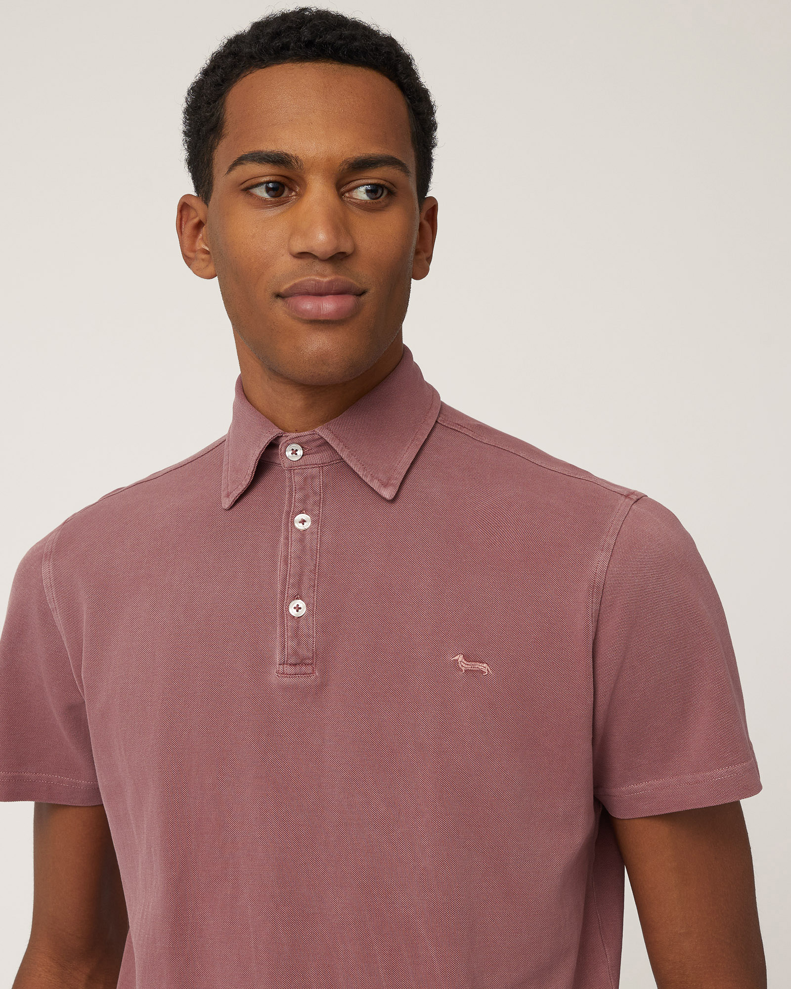 Garment-Dyed Cotton Polo, Burgundy, large image number 2