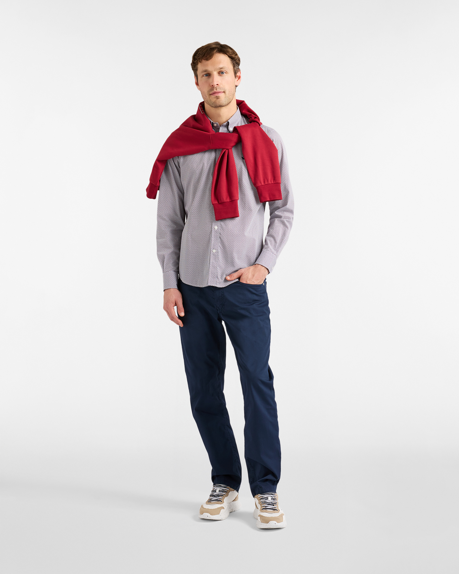 Regular-fit micro-print shirt, Red, large image number 3