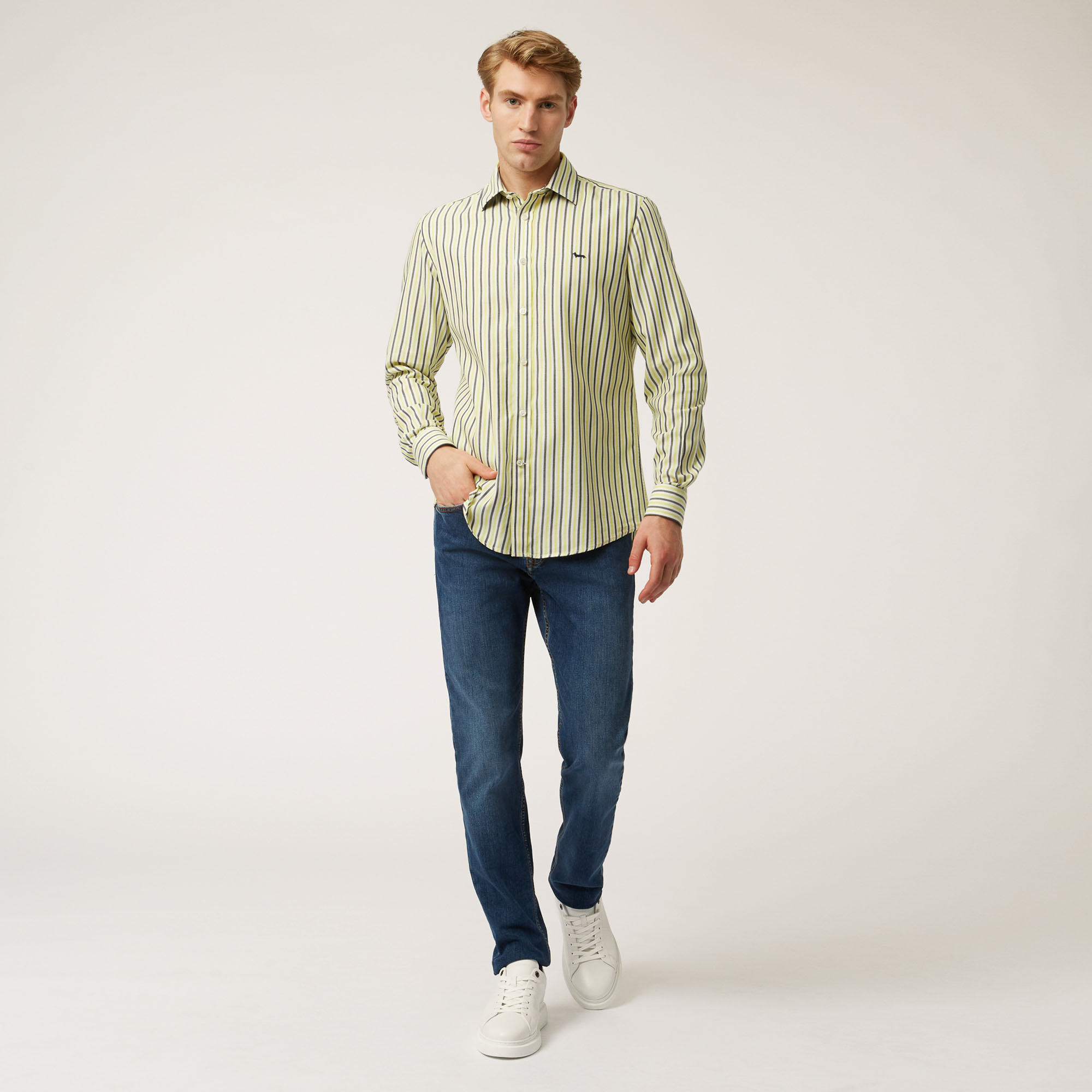 Camisa De Rayas Verticales Ski Lounge, Blanco, large image number 3