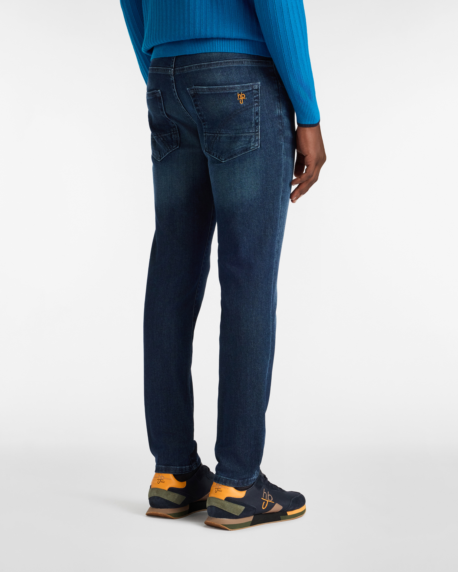 Slim Fit Five-Pocket Jeans in Stretch Denim