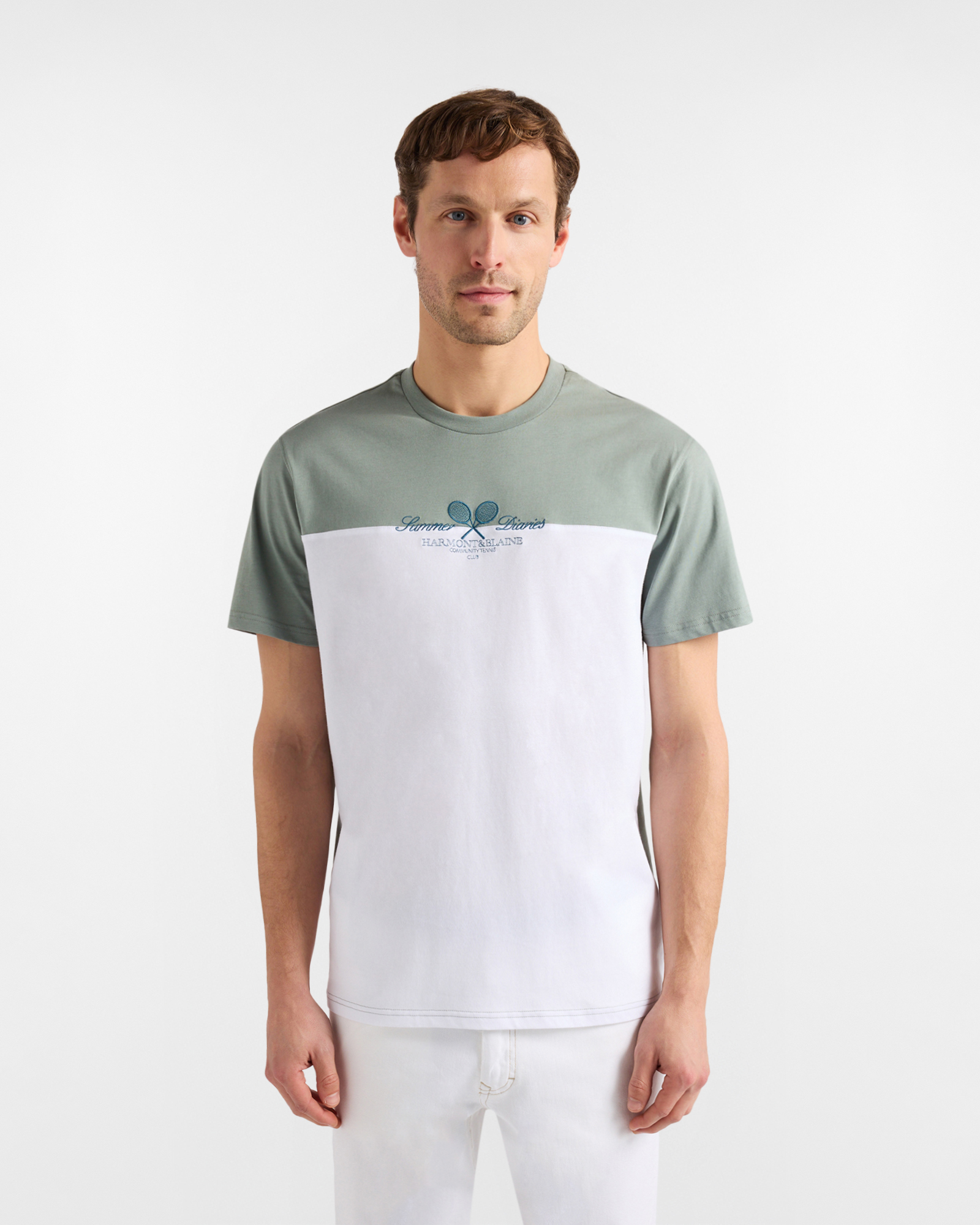 Camiseta bicolor de algod&oacute;n