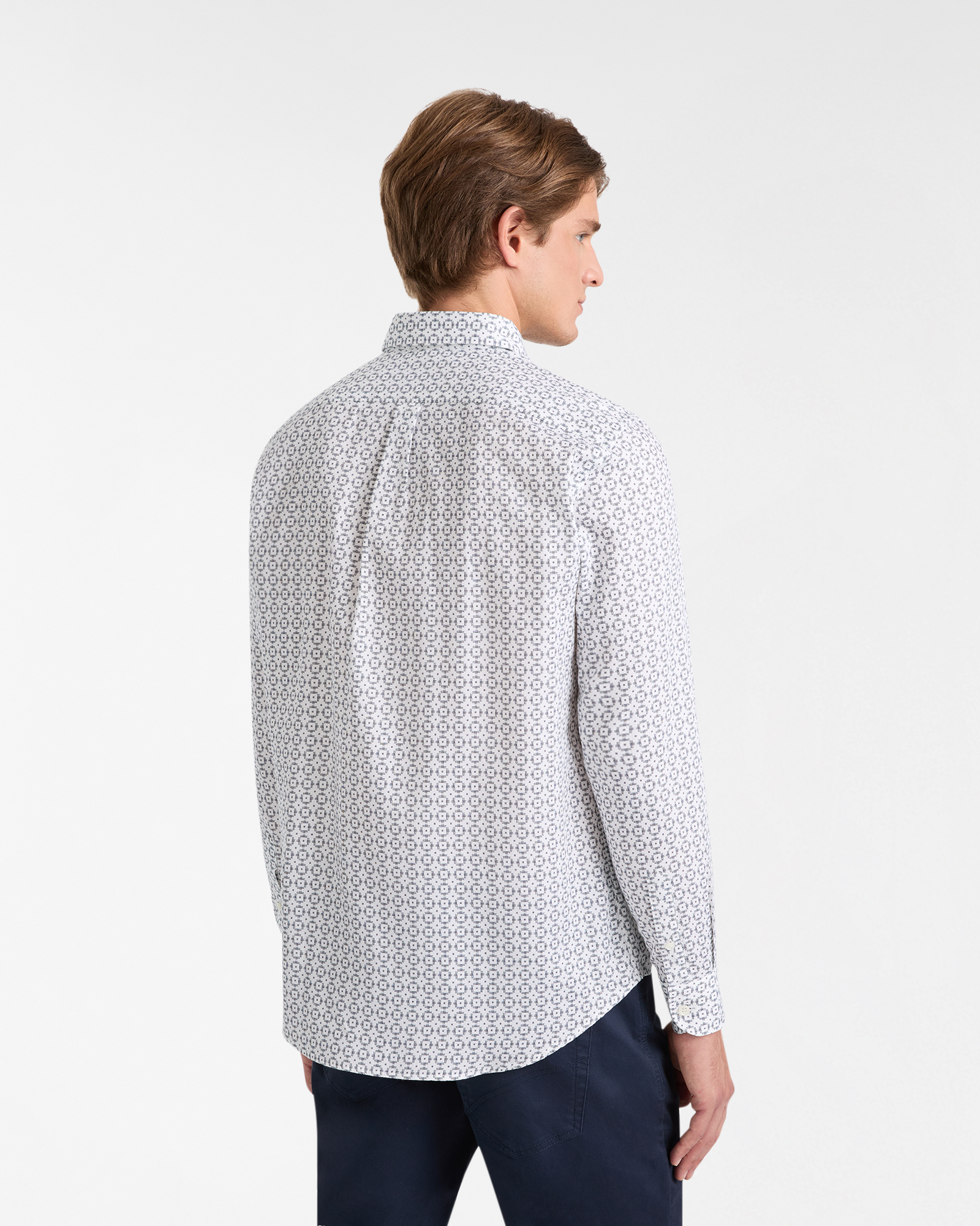 Camicia Fantasia Geometrica in Cotone