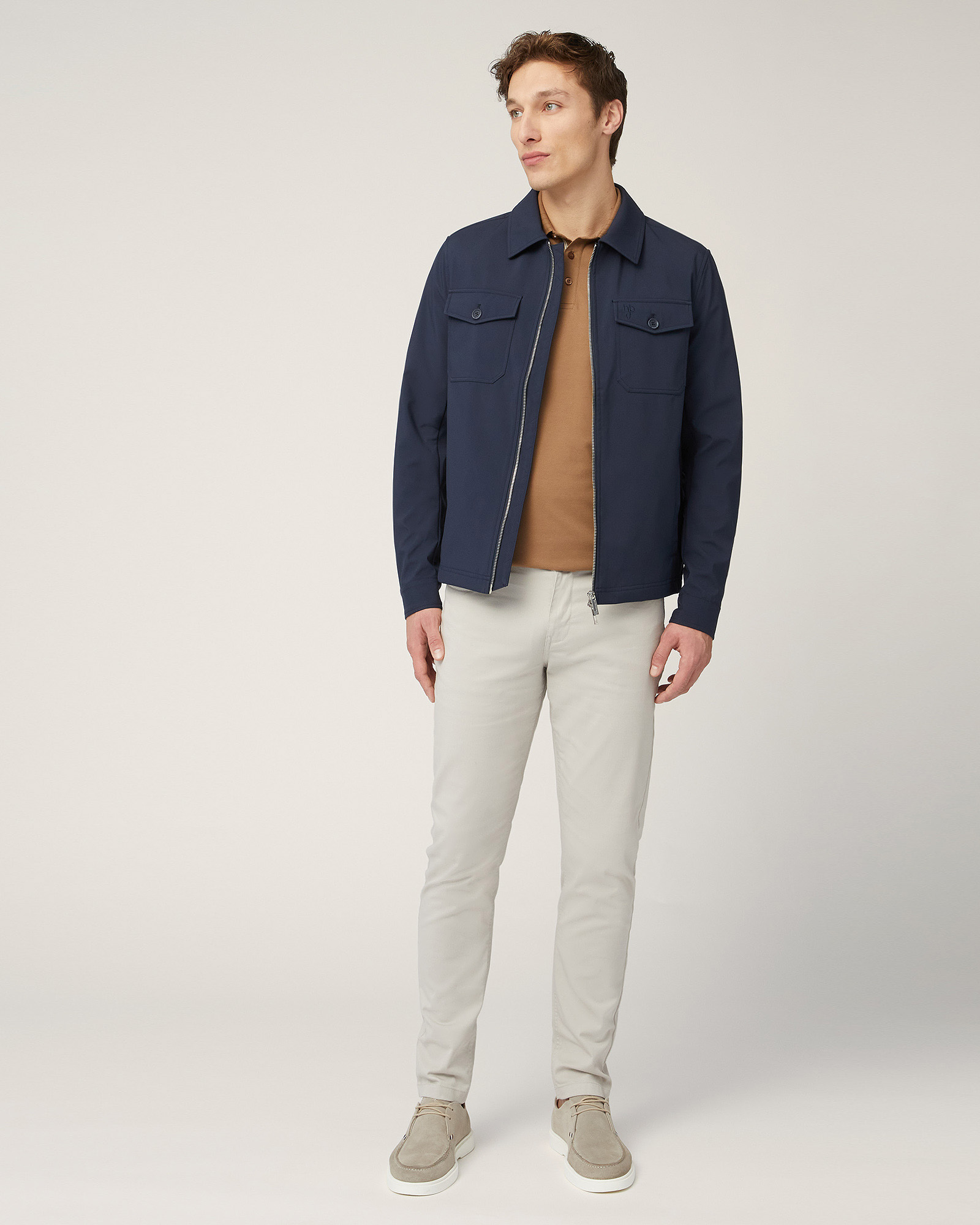 Soft Shell Jacket With Pockets, Dark Blue, large image number 3